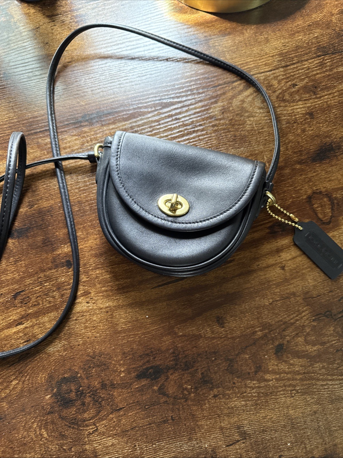 Vintage Coach Mini Watson Bag 6606 Black Leather 2002 Vintage Coach Mini Watson Bag 6606 Black Leather 2002