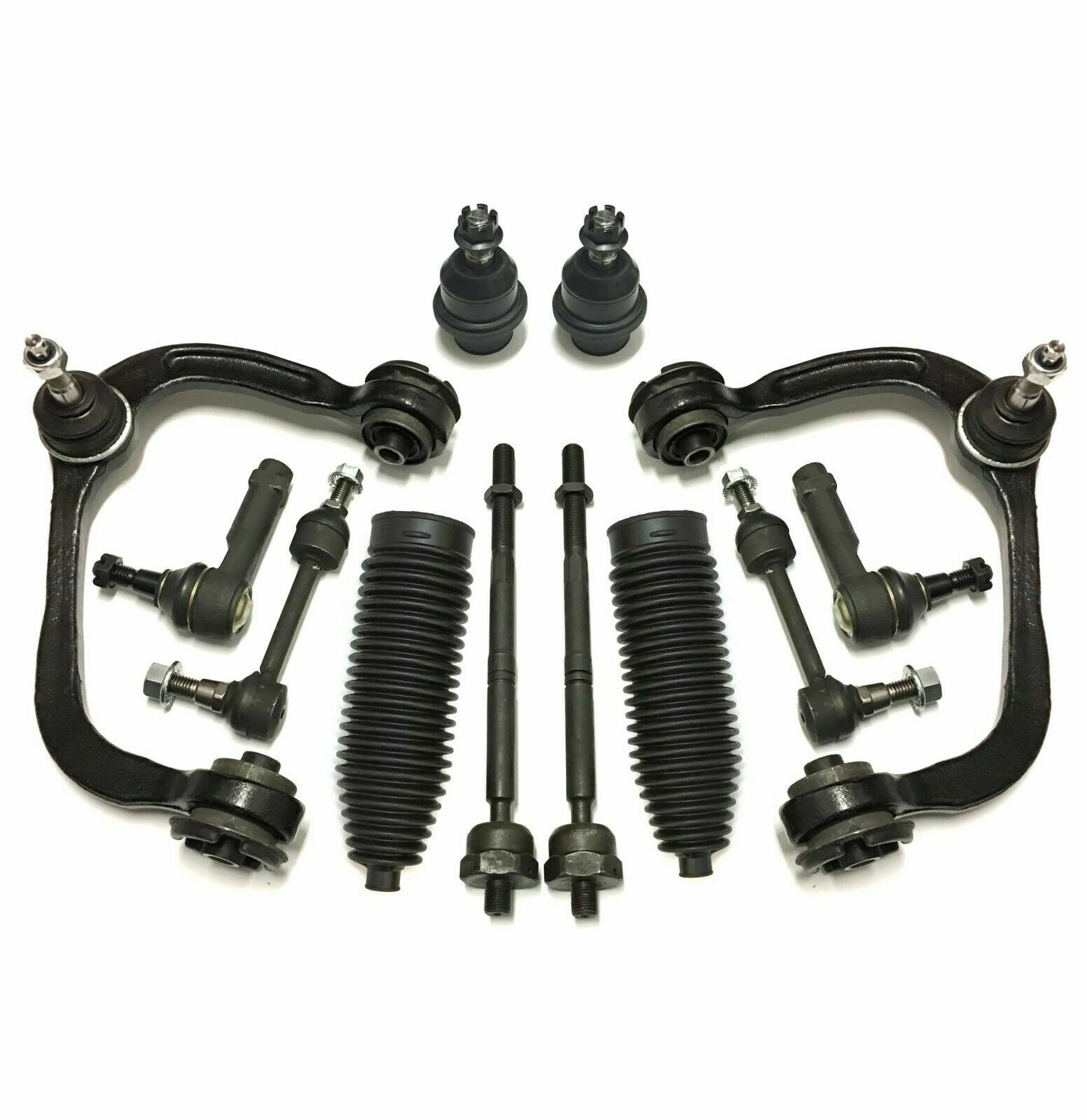 12 Pc Suspension Kit for Ford F-150 2004-2005 4WD Upper Control Arms Ball Joints