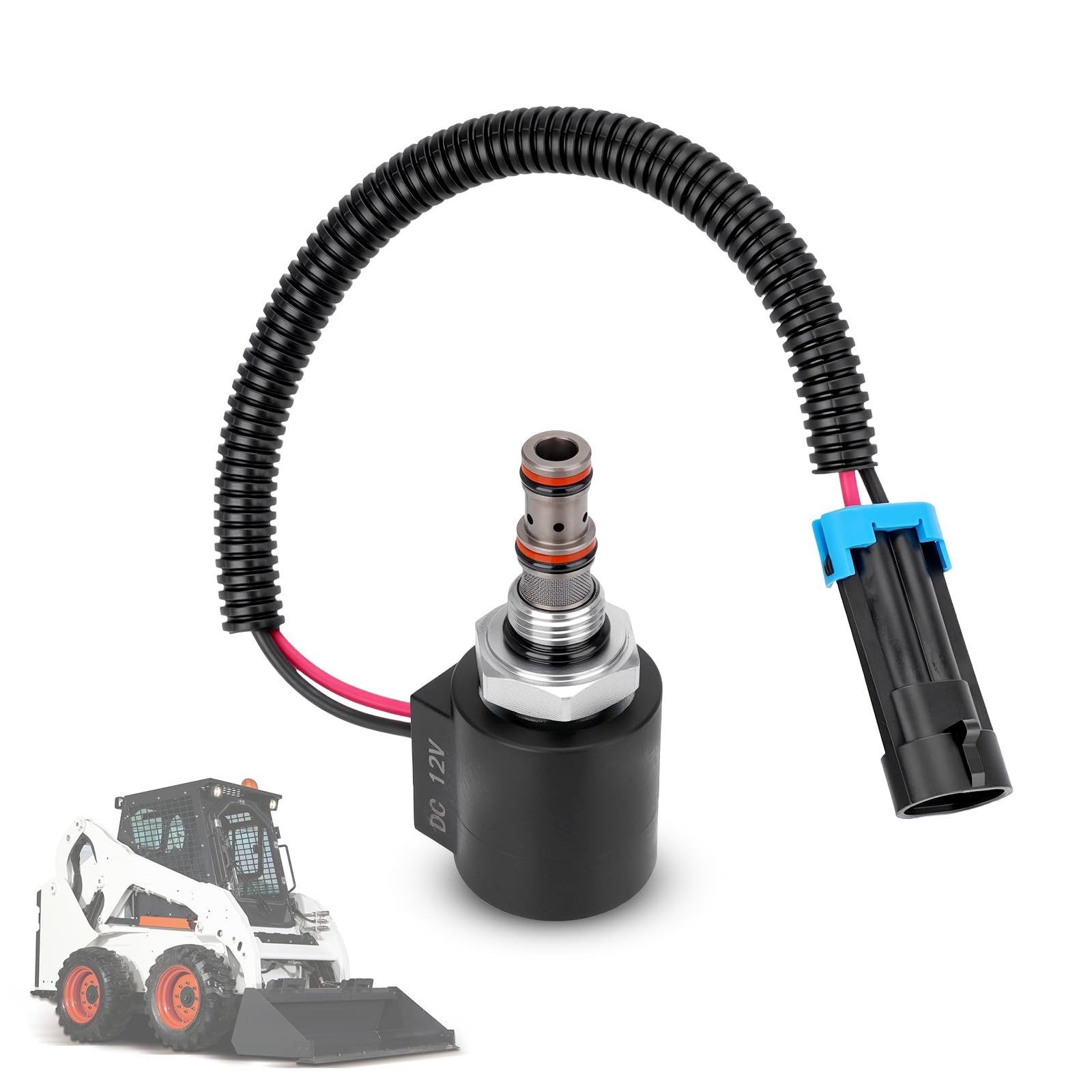 Hydraulic Solenoid Valve Element with Stem for Bobcat S250