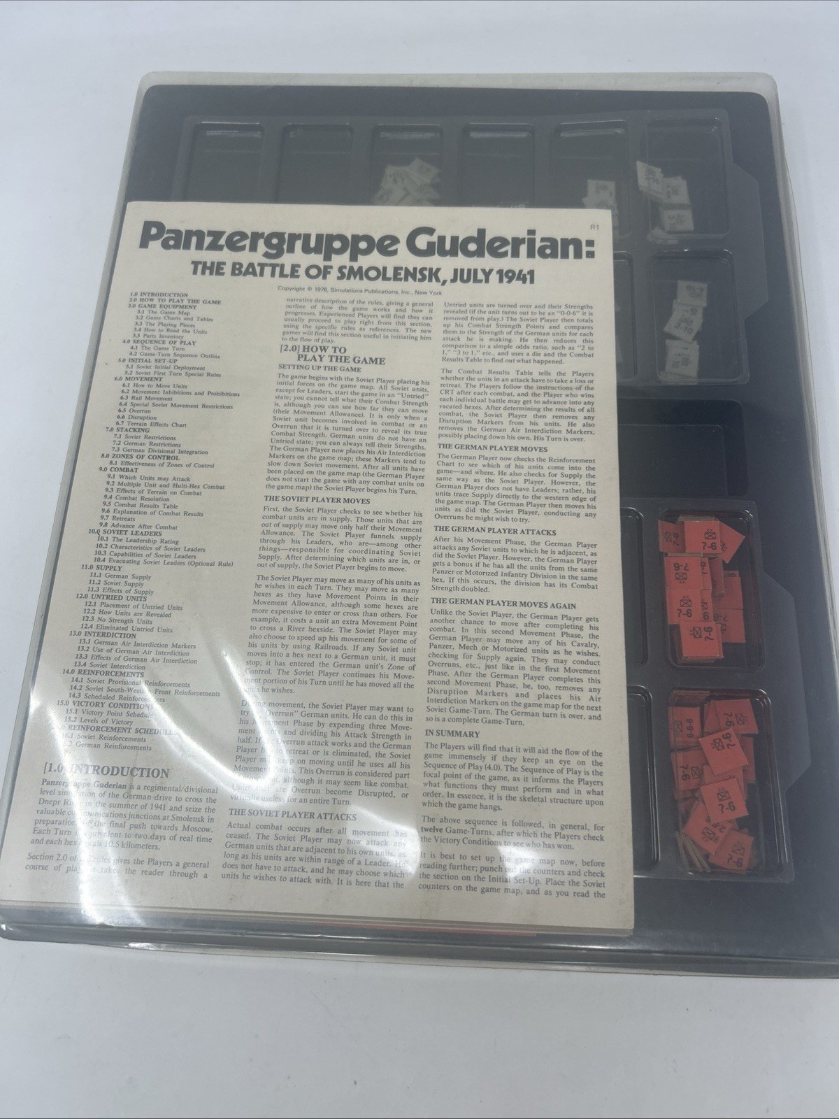 SPI Games Panzergruppe Guderian Punched Missing Front Artwork Flatpack Tray. SPI Games Panzergruppe Guderian Punched Missing Front Artwork Flatpack Tray.