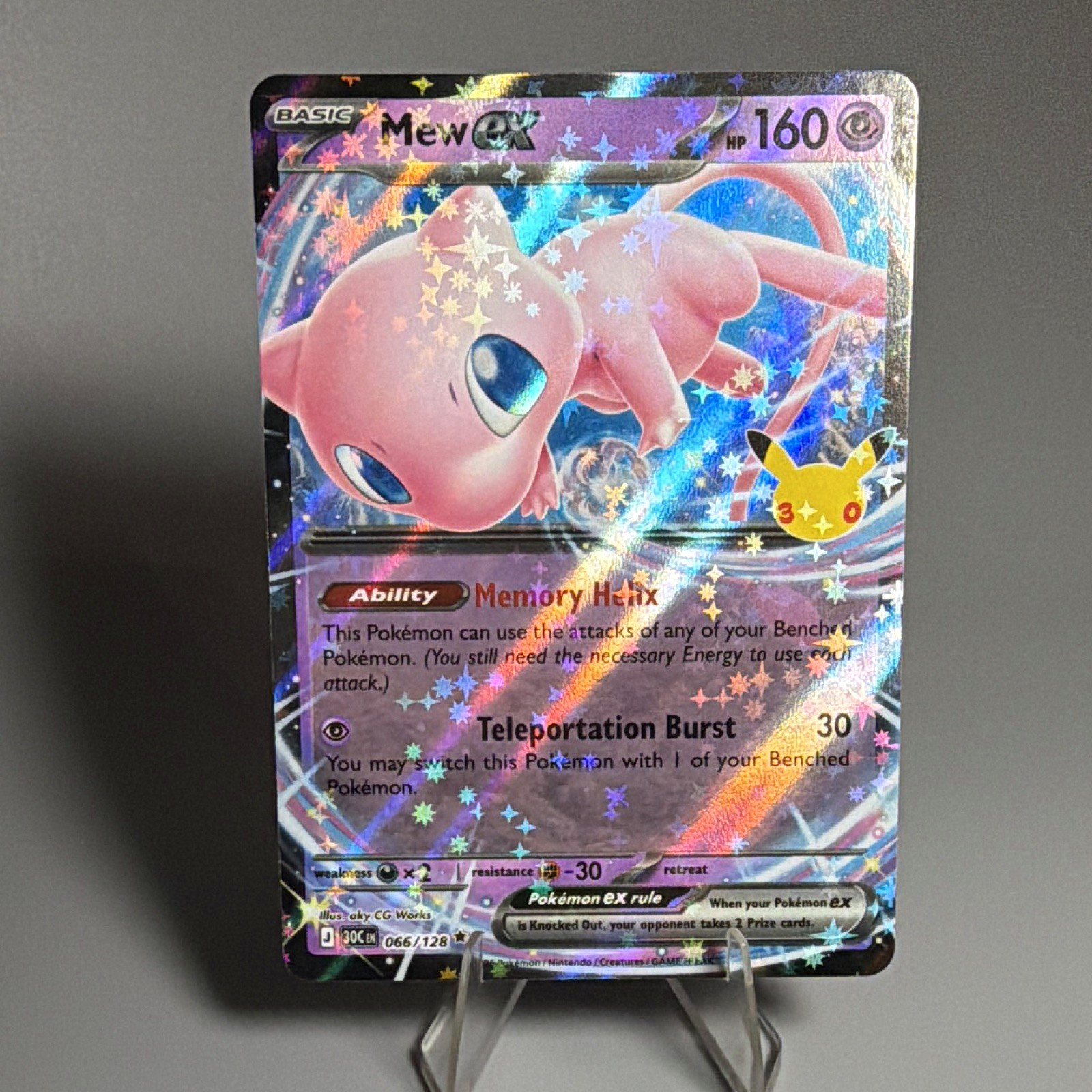 The Pokémon Company Pokémon TCG Mew ex Full Art Holo EN 066/128 160 HP The Pokémon Company Pokémon TCG Mew ex Full Art Holo EN 066/128 160 HP