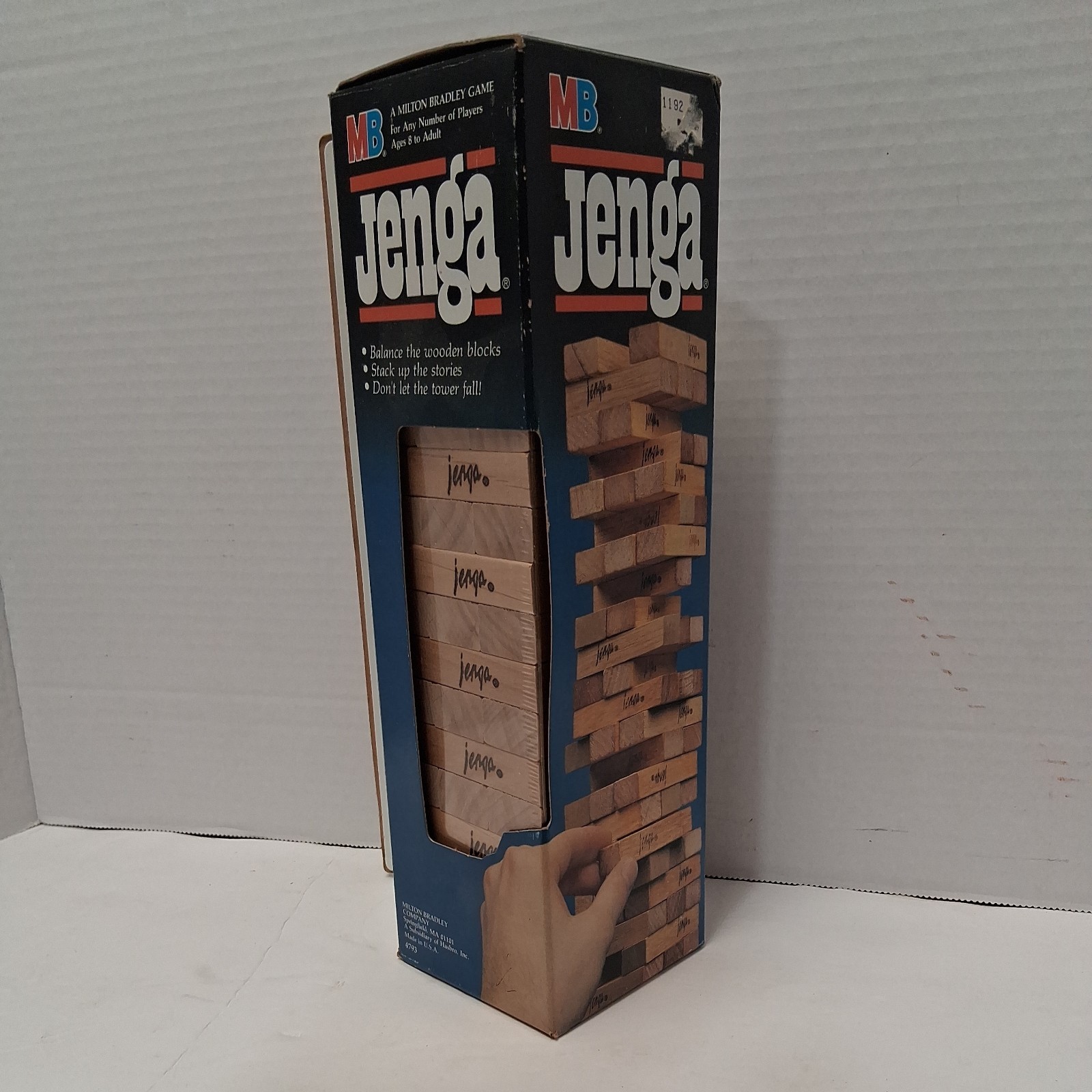 Vintage 1986 Jenga Milton Bradley #4793 Made USA Sealed Blocks Original Box