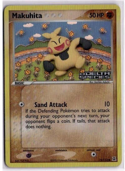 Makuhita Common Delta Species DS Fighting Reverse Holo 75/113 2005 NM Makuhita Common Delta Species DS Fighting Reverse Holo 75/113 2005 NM