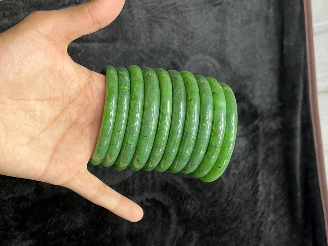 Green Nephrite Jade Bangle Green Nephrite A+++