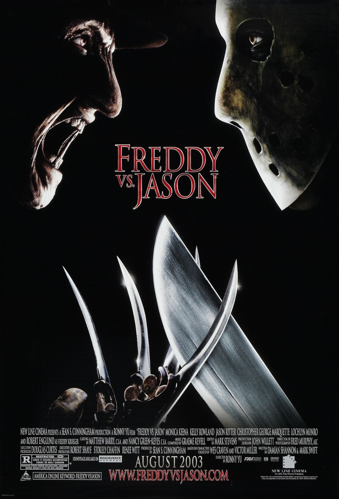 2003 Freddy Vs Jason Movie Poster 11X17 Nightmare On Elm Street Crystal Lake 🔪 2003 Freddy Vs Jason Movie Poster 11X17 Nightmare On Elm Street Crystal Lake 🔪