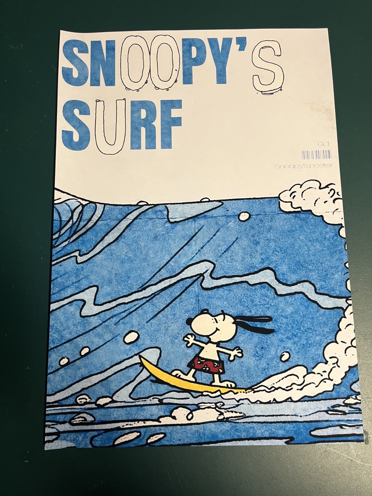 Snoopy\'s Surf Vintage Style Repro Print Poster 13x19