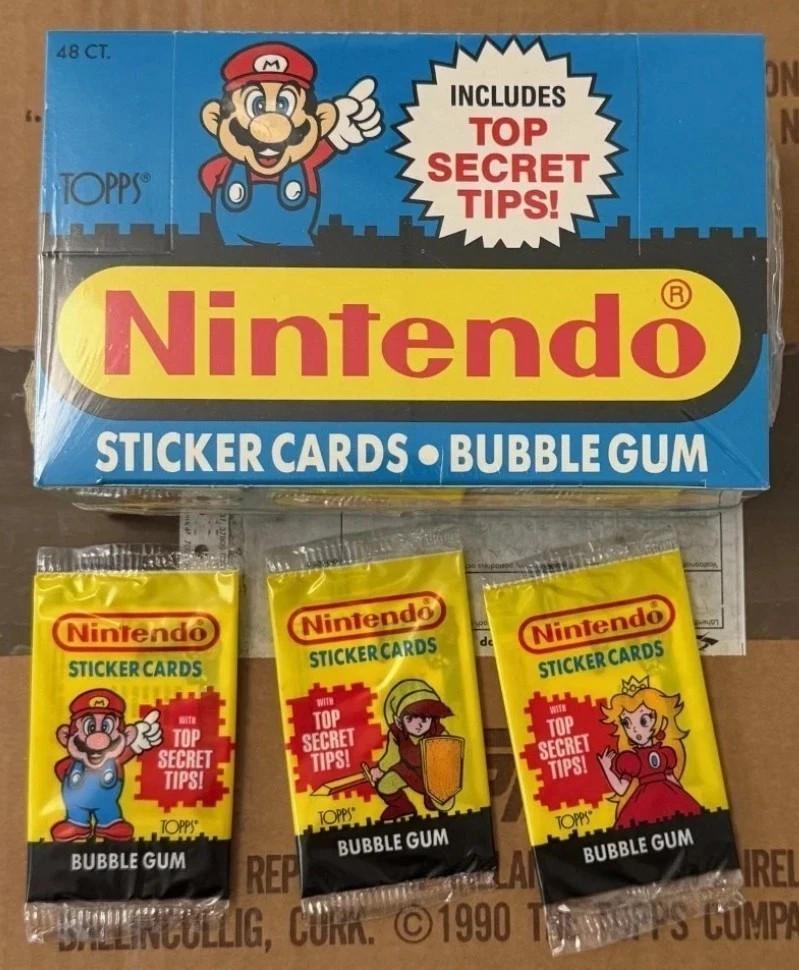 1989/90 TOPPS NINTENDO STICKER CARDS ONE BOX 1989/90 TOPPS NINTENDO STICKER CARDS ONE BOX