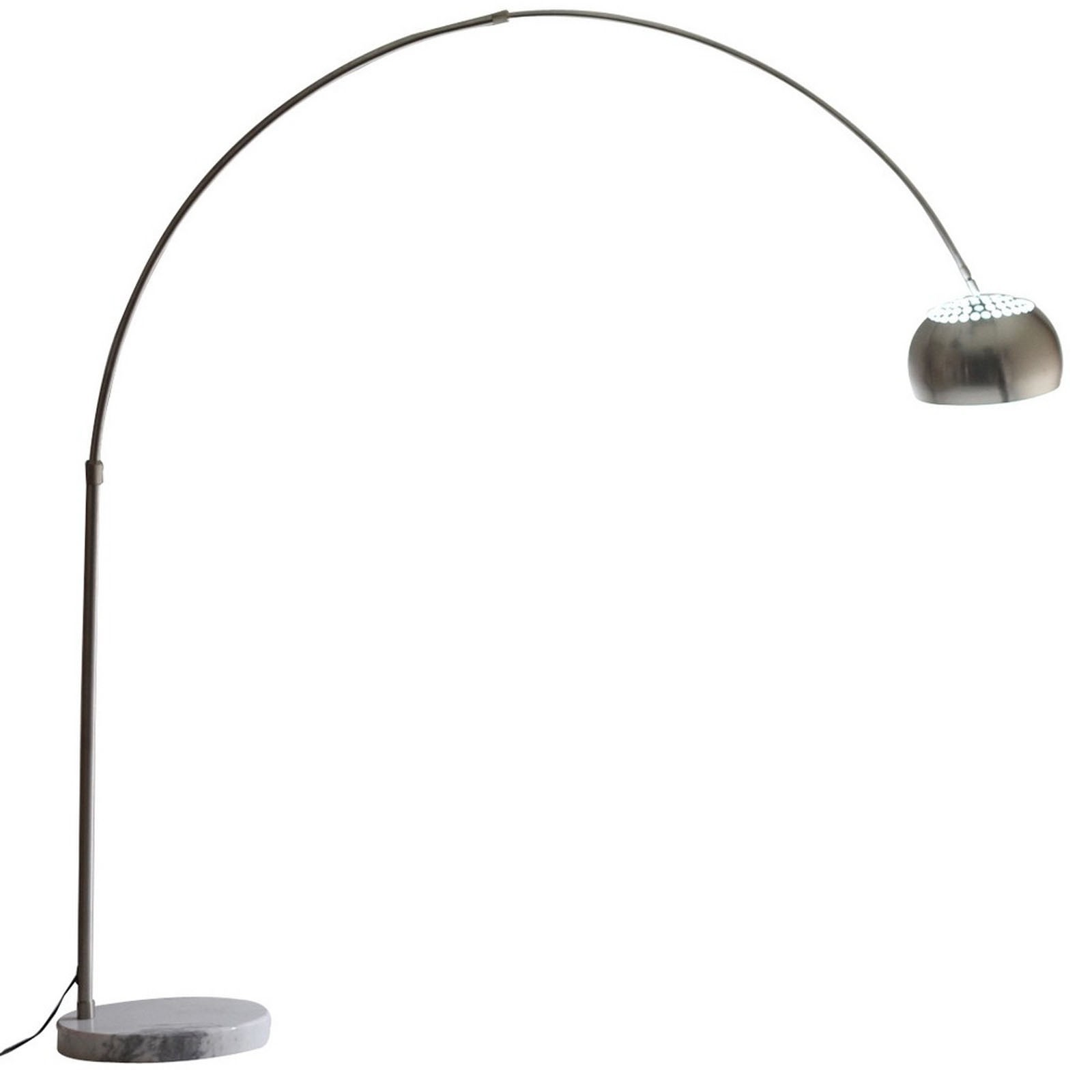 Arch Floor Lamp Arco Round Marble Base Stainless Steel Stem Premium High End Arch Floor Lamp Arco Round Marble Base Stainless Steel Stem Premium High End