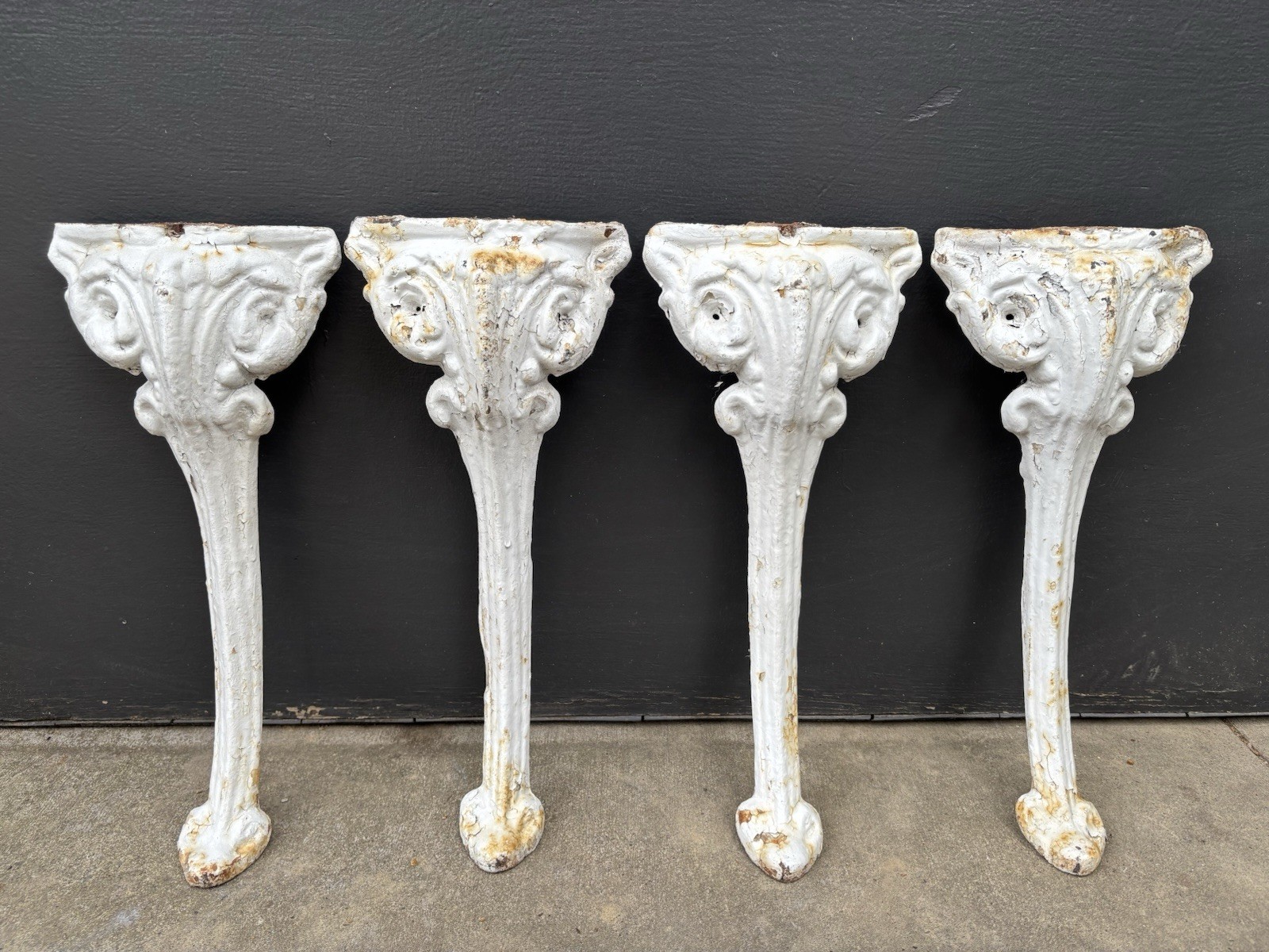 4 Antique Victorian Atlanta Stove Works Cast Iron Legs Versailles Garden Bench 4 Antique Victorian Atlanta Stove Works Cast Iron Legs Versailles Garden Bench