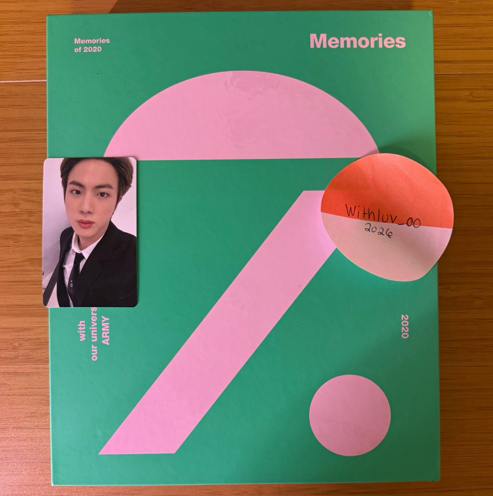 BTS Memories of 2020 DVD 2020 w/ Photobook Binder & Jin Photo Card BTS Memories of 2020 DVD 2020 w/ Photobook Binder & Jin Photo Card