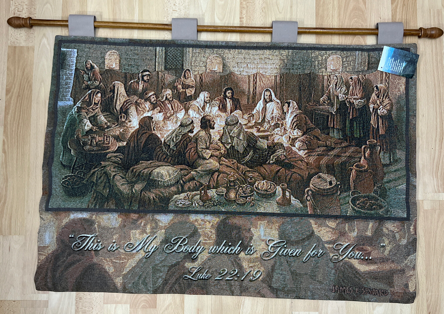 James E Seward “This is My Body” Fabric & Wood Wall Hanging Decor 36”x26” James E Seward “This is My Body” Fabric & Wood Wall Hanging Decor 36”x26”