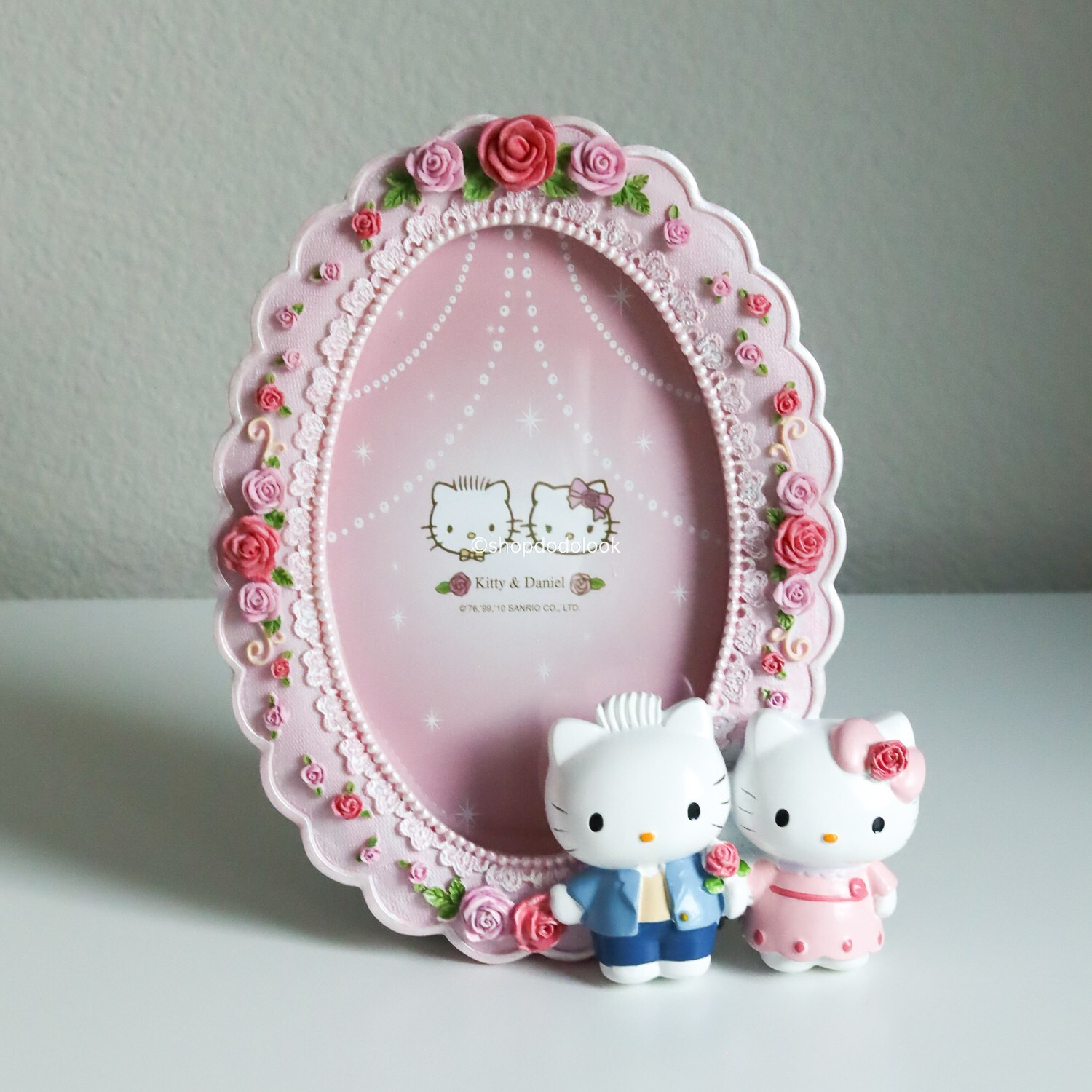 Vintage Sanrio Hello Kitty Dear Daniel Wedding Rose Photo Frame 9\'Hx6.5\ Vintage Sanrio Hello Kitty Dear Daniel Wedding Rose Photo Frame 9\'Hx6.5\