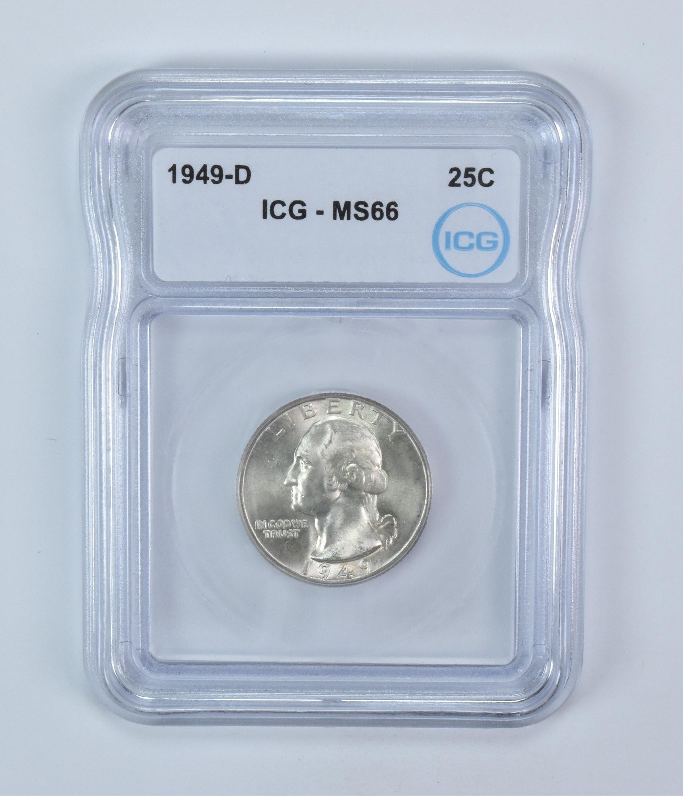 1949-D Washington Quarter MS66 ICG 1949-D Washington Quarter MS66 ICG