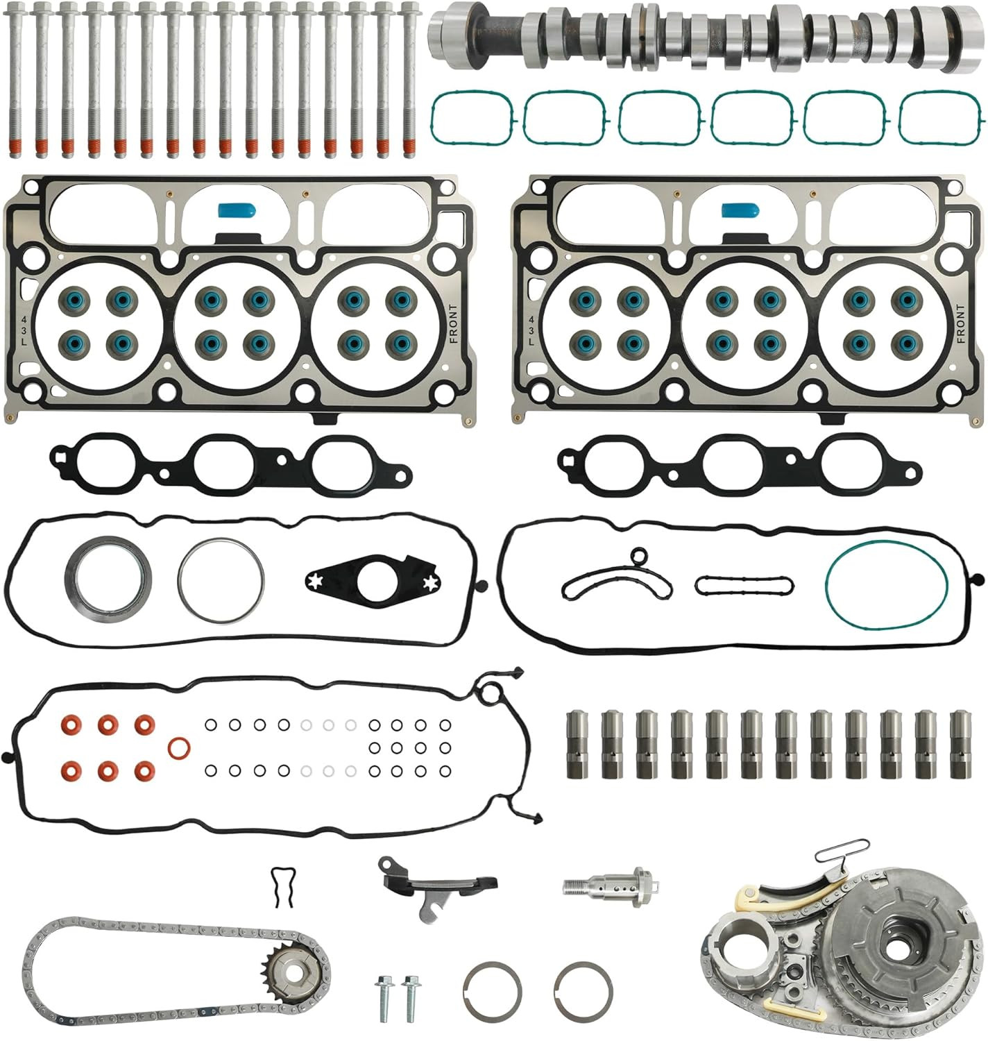 4.3L Non-AFM Engine Rebuild Kit Camshaft Timing Lifters for Chevy Silverado 14-2 4.3L Non-AFM Engine Rebuild Kit Camshaft Timing Lifters for Chevy Silverado 14-2