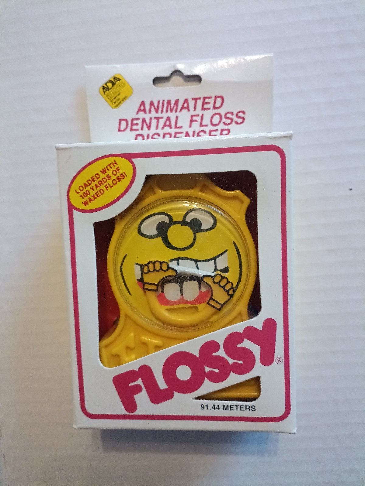 Vintage Flossy Animated Dental Floss Dispenser - New In Box Sealed - Novelty
