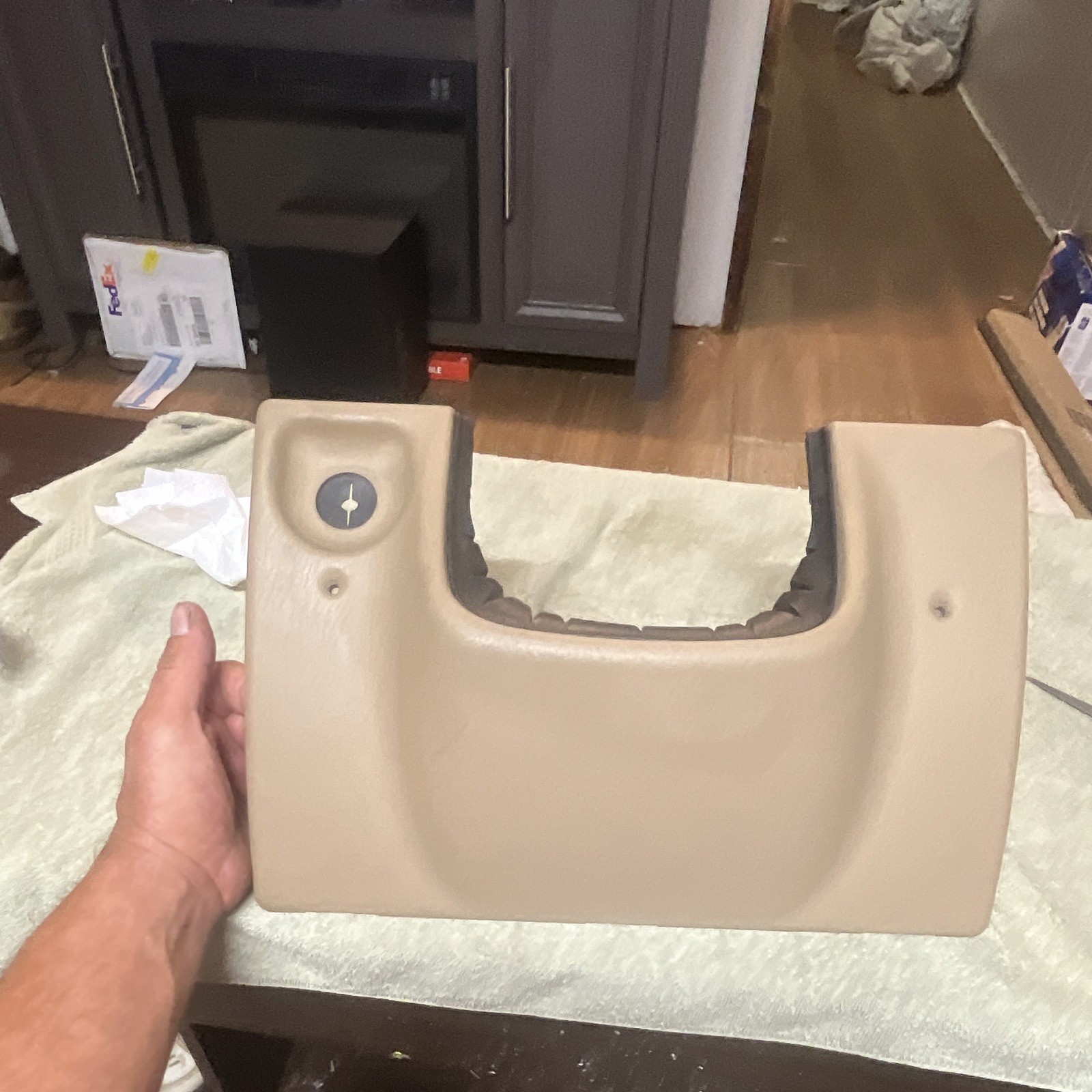 1997-2000 Jeep TJ Knee Bolster Under Steering Column Camel Color 1997-2000 Jeep TJ Knee Bolster Under Steering Column Camel Color