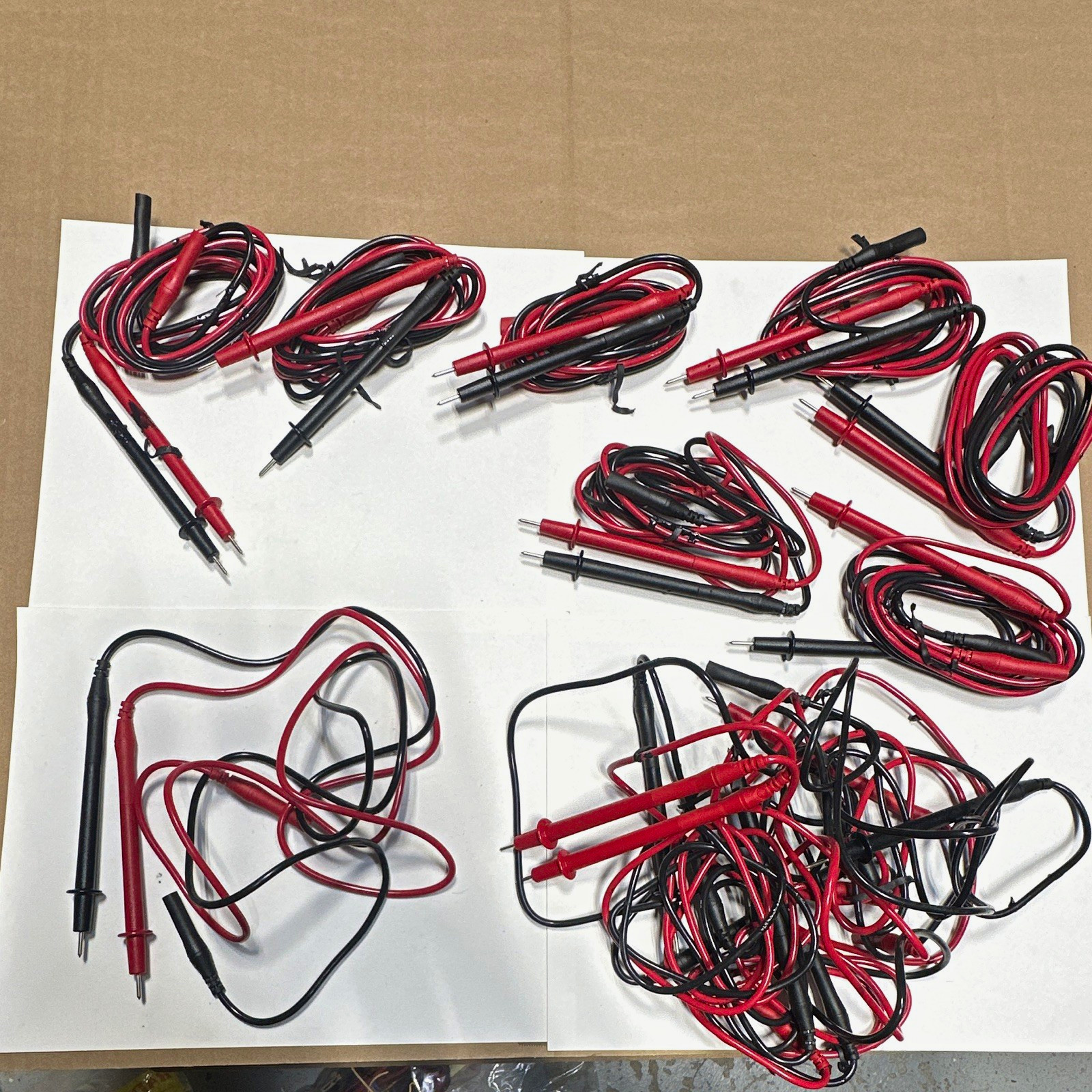 Lot of 11 Vintage Fluke multimeter leadset. New but have melted rubber on them. Lot of 11 Vintage Fluke multimeter leadset. New but have melted rubber on them.