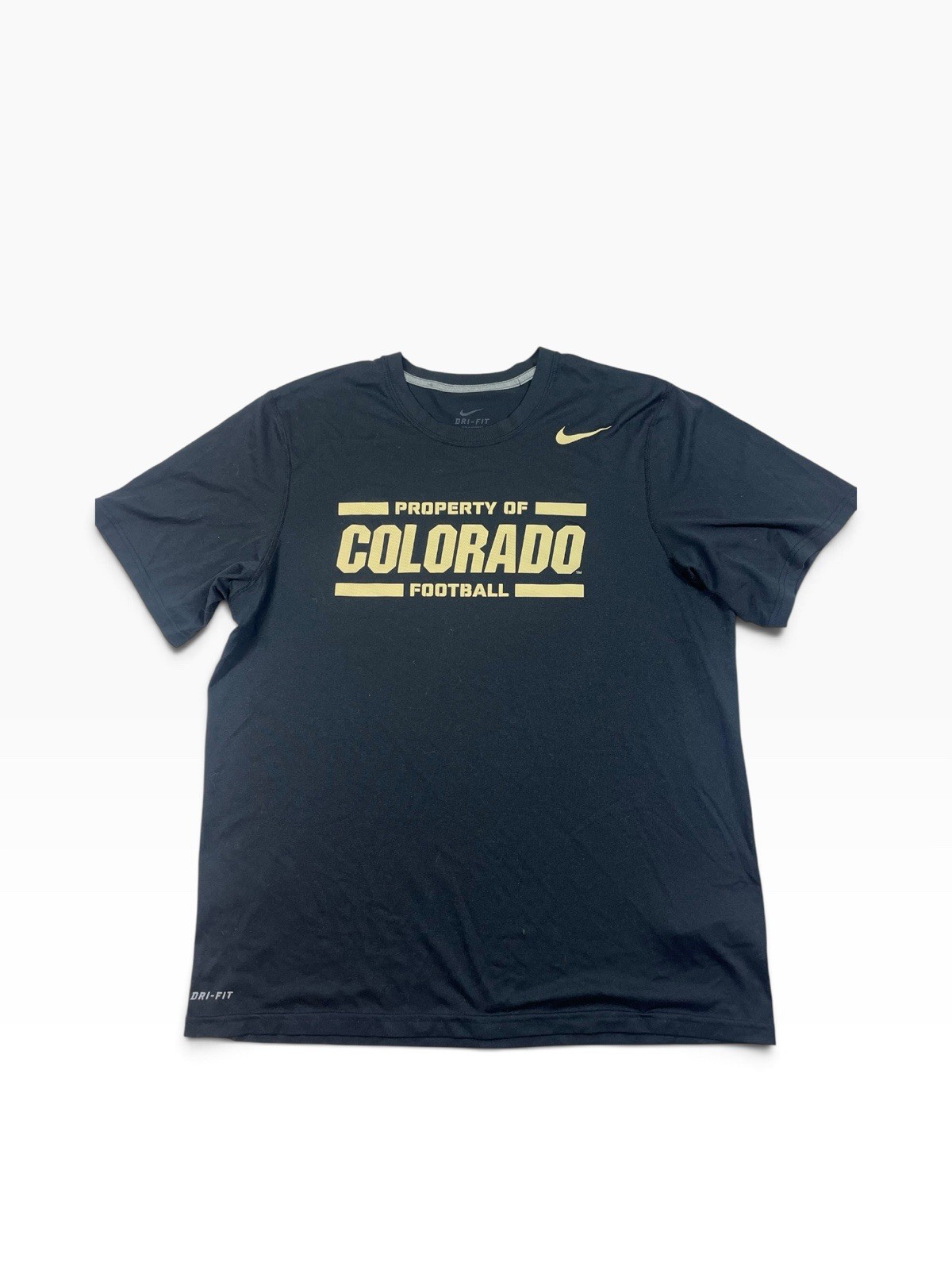 Black Nike Dri-Fit CU Colorado Buffaloes Short Sleeve Tshirt Shirt Men\'s L Large Black Nike Dri-Fit CU Colorado Buffaloes Short Sleeve Tshirt Shirt Men\'s L Large
