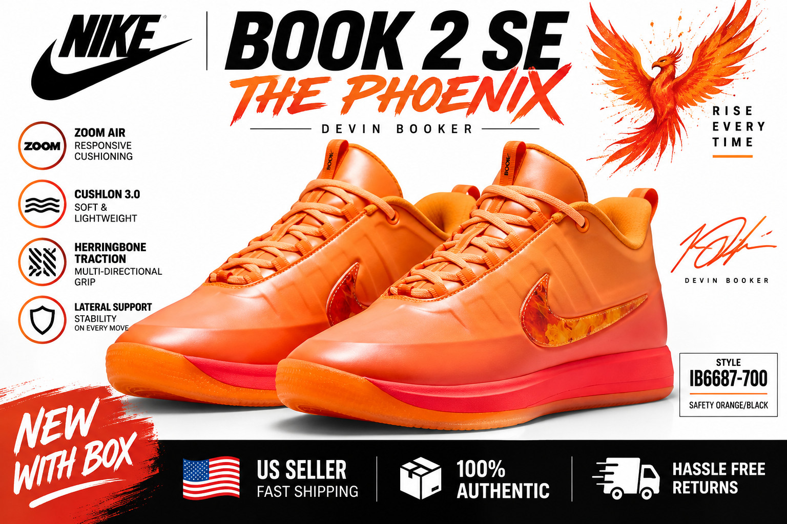 Nike Book 2 SE \'The Phoenix\' Basketball Shoes