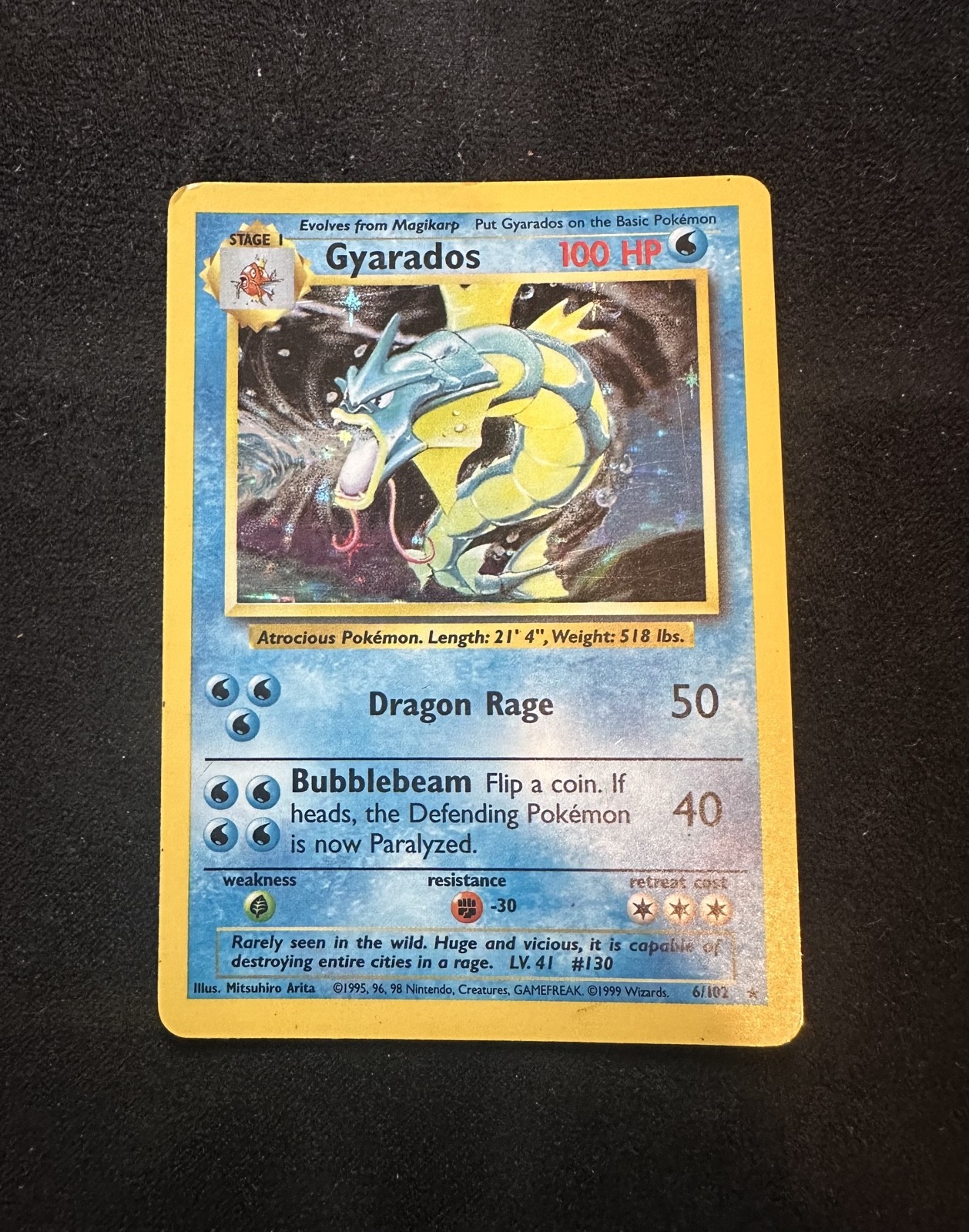 Gyarados 006/102 Base Set Holo MP Gyarados 006/102 Base Set Holo MP