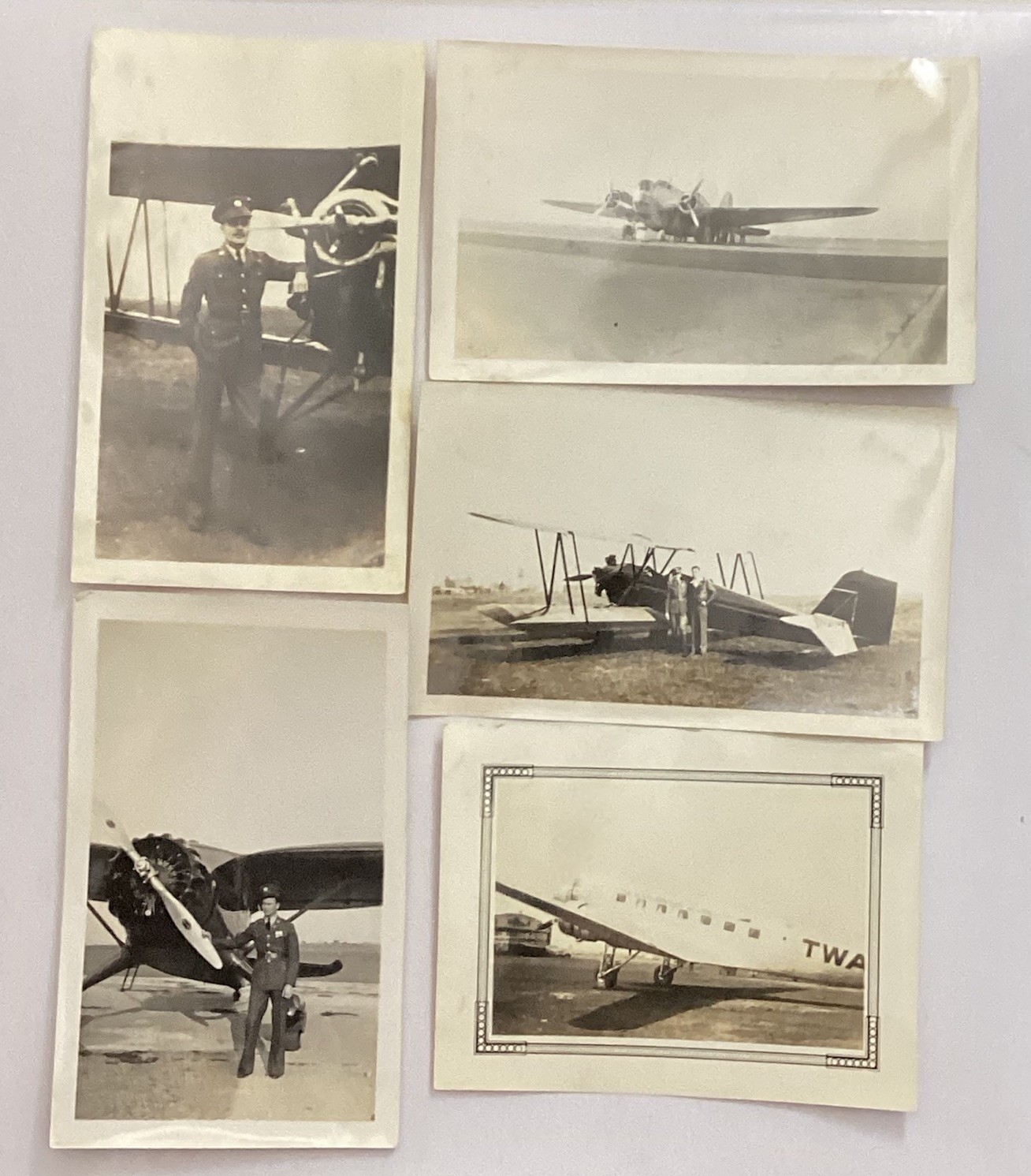 WWII Aviation Original TYPE 1 Photos 1938-41 B-18 Bolo BOMBER TWA Lindbergh B&W