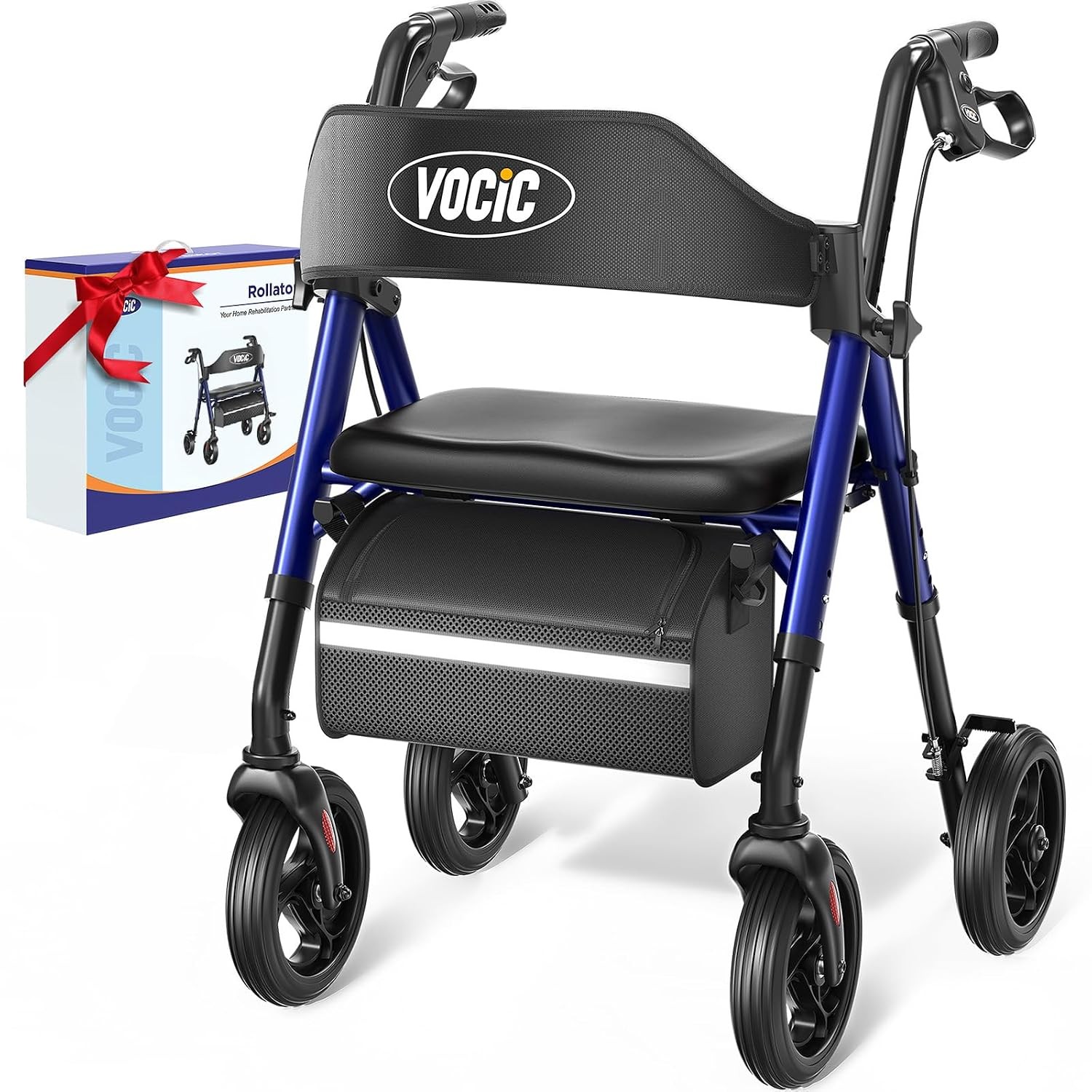 VOCIC Z21 Rollator Walker for Seniors with Seat, 8\ VOCIC Z21 Rollator Walker for Seniors with Seat, 8\