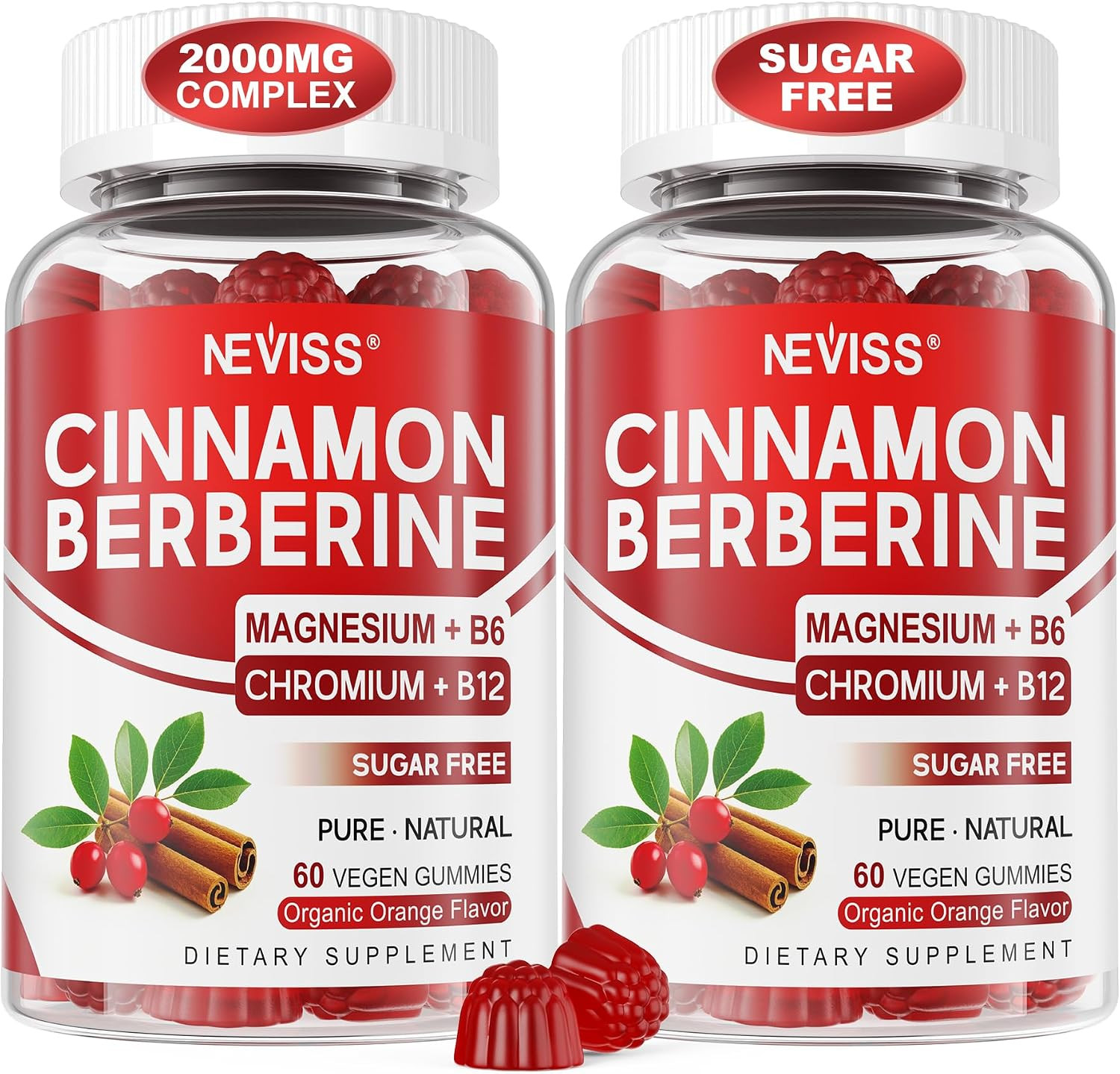 Ceylon Cinnamon Berberine Gummies 2000mg Sugar Free, Organic Berberine HCI Suppl Ceylon Cinnamon Berberine Gummies 2000mg Sugar Free, Organic Berberine HCI Suppl