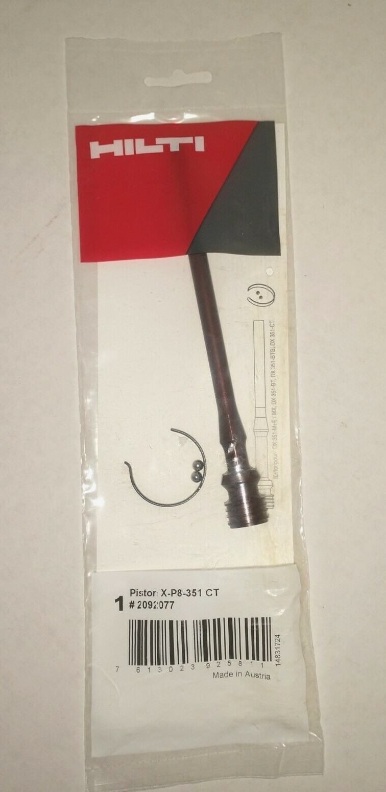 HILTI DX 351 PISTON KIT - HILTI # 2092077 - BRAND NEW IN MFG PKG HILTI DX 351 PISTON KIT - HILTI # 2092077 - BRAND NEW IN MFG PKG
