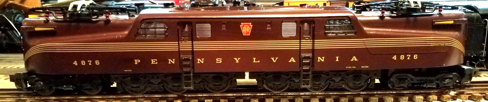 Weaver O BRASS Pennsylvania Tuscan Red GG-1 Electric Locomotive #4876 - 3 Rail