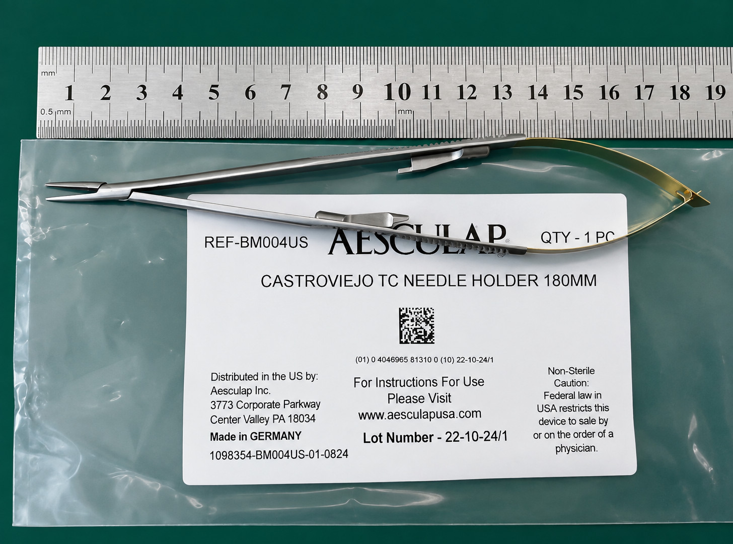 Lot of 5 Aesculap BM004US Castroviejo TC Needle Holder 180mm 18cm Germany Lot of 5 Aesculap BM004US Castroviejo TC Needle Holder 180mm 18cm Germany