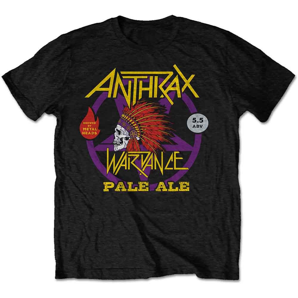 Anthrax T Shirt War Dance Paul Ale World Tour 2018 new Official Mens Black Size