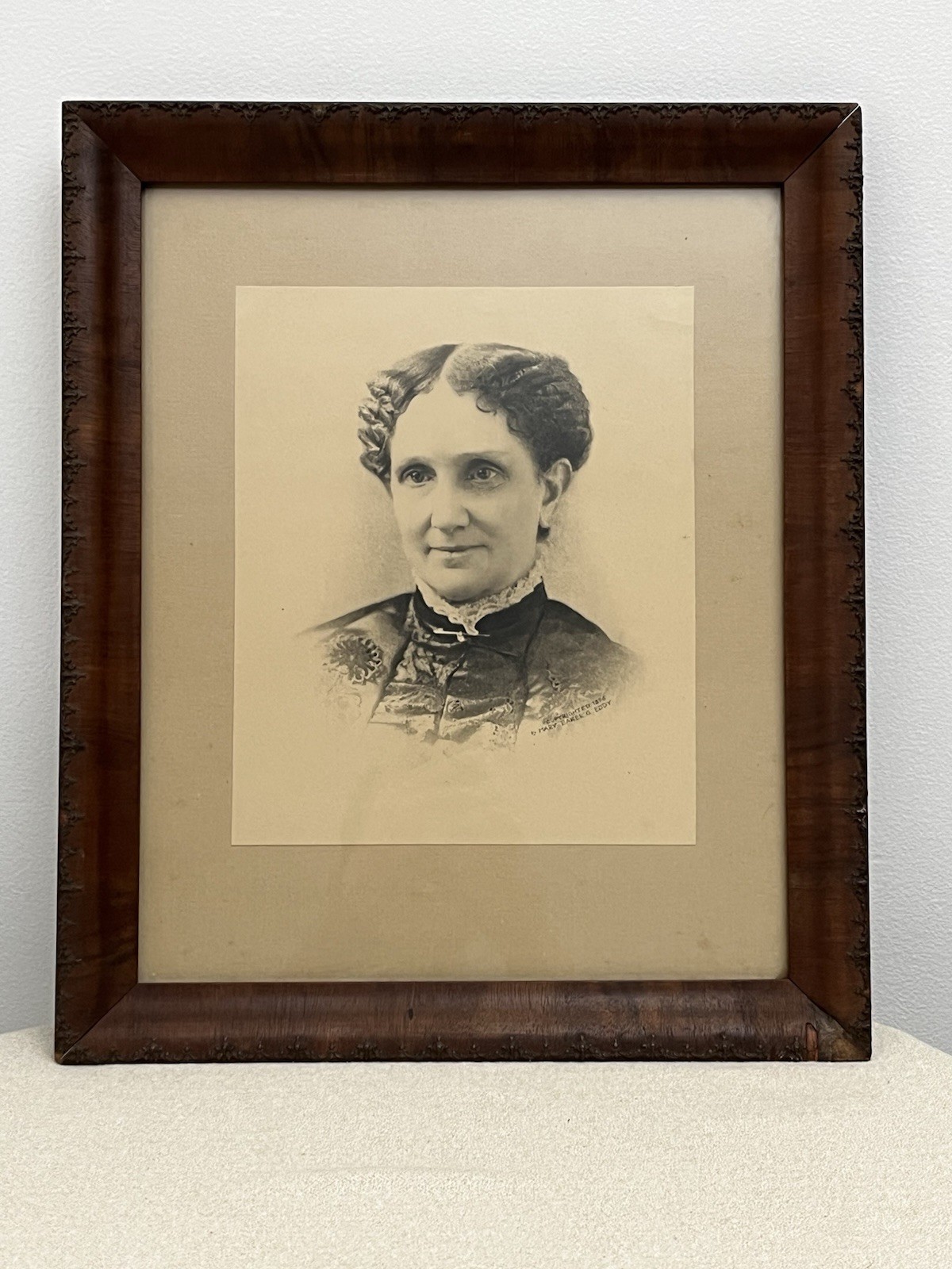 🟡 Rare  Antique 1896 Mary Baker Eddy 18” x 15” Framed Print Christian Science