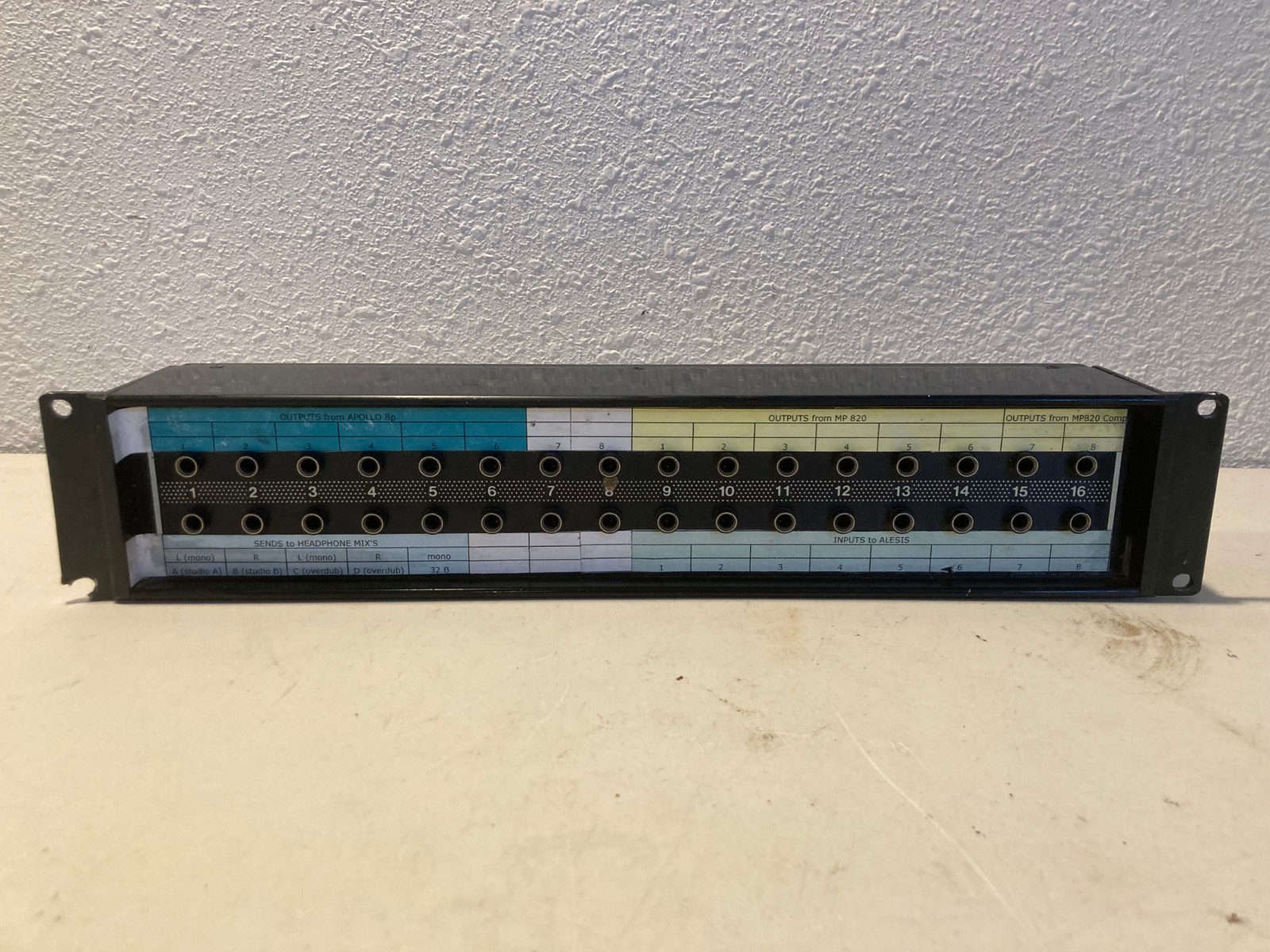 Vintage Ross R16 16 Channel Stereo Audio Patchbay 1/4\
