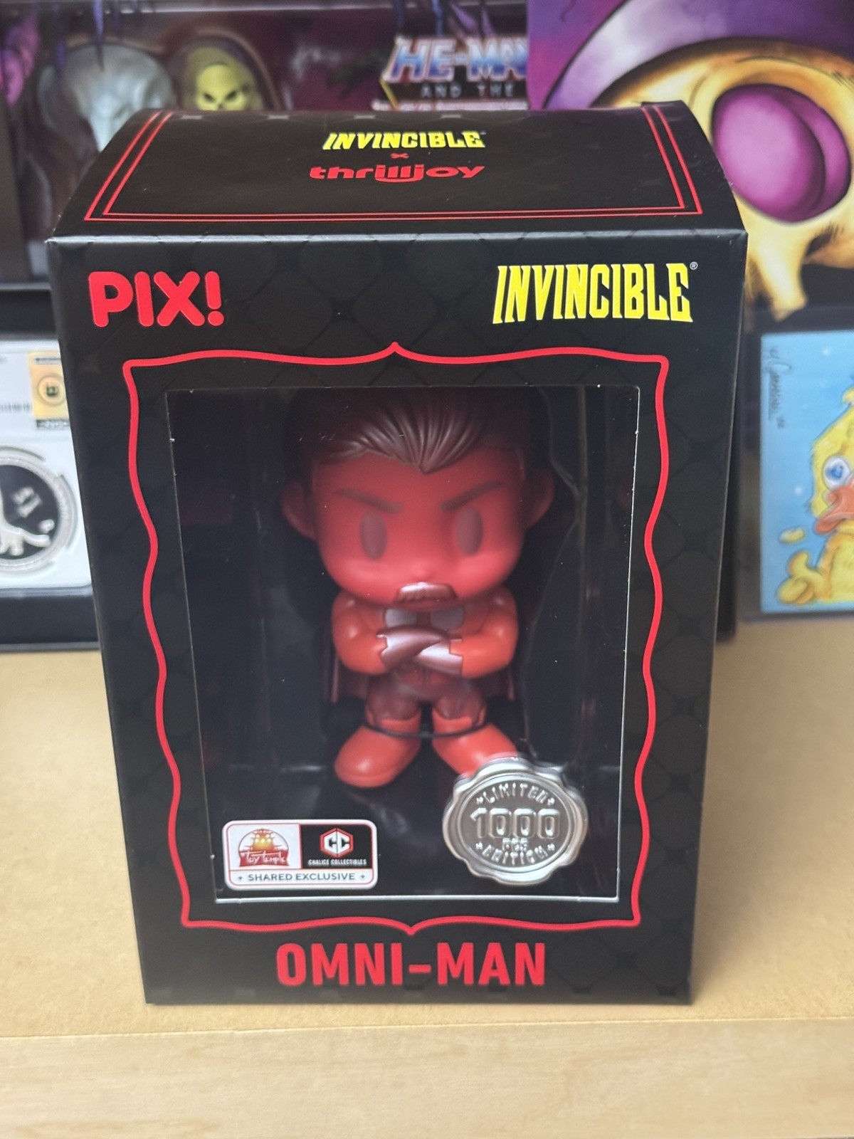 Thrilljoy PIX Invincible Omni-Man Metallic Red LE 1000 Toy Temple x Chalice w/