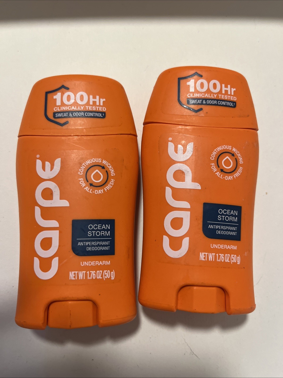 LOT OF 2 Carpe • Antiperspirant Underarm Lotion • OCEAN STORM 1.76 oz /50g LOT OF 2 Carpe • Antiperspirant Underarm Lotion • OCEAN STORM 1.76 oz /50g