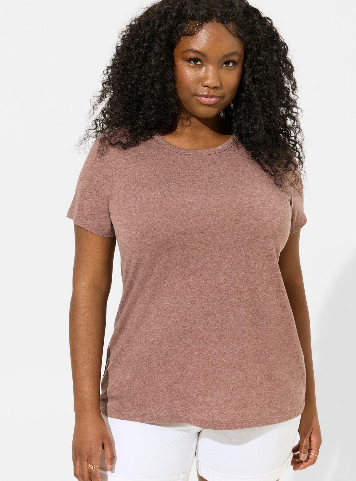 Torrid Plus Size 2X Jersey Crew Neck Tee Short Sleeve T-Shirt Deep Mahogany NWT