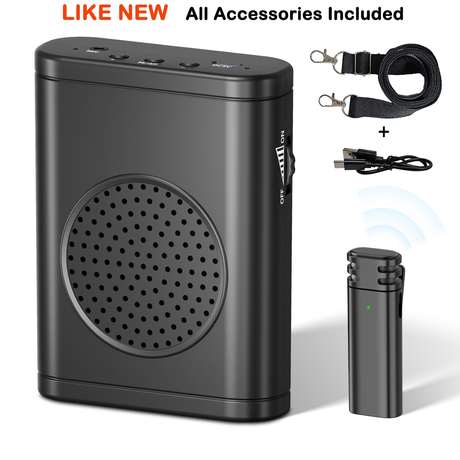 Moman S57 Voice Amplifier with Wireless Lav Mic PA System for Teachers Classroom Moman S57 Voice Amplifier with Wireless Lav Mic PA System for Teachers Classroom