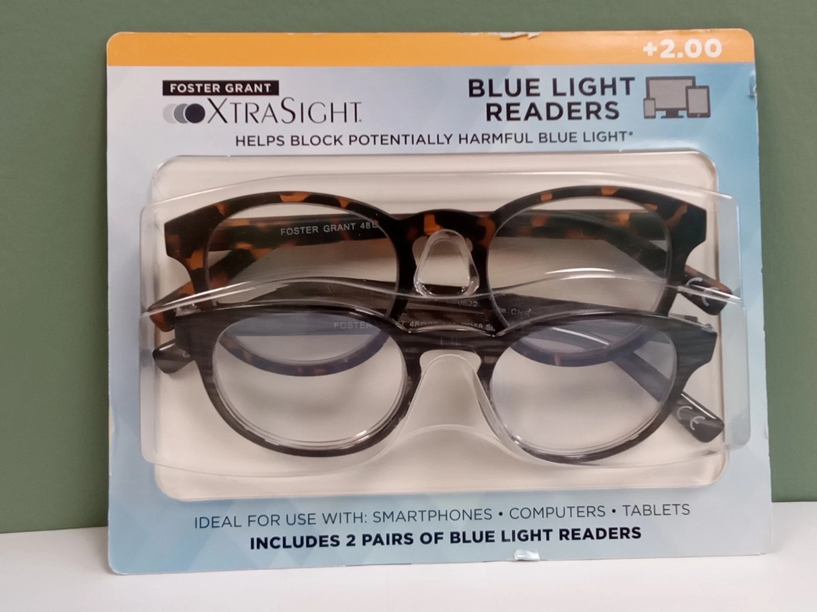 XtraSight by Foster Grant Blue Light Reading Glasses Shane (2 Pack) XtraSight by Foster Grant Blue Light Reading Glasses Shane (2 Pack)
