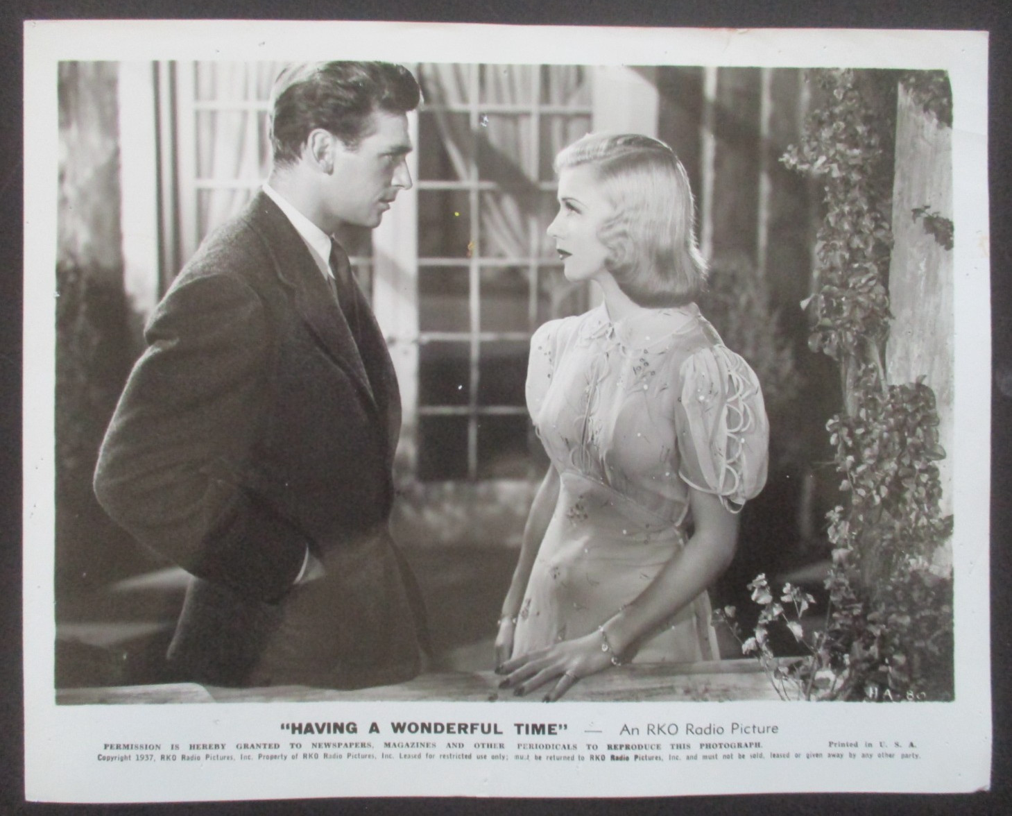 GINGER ROGERS DOUGLAS FAIRBANKS JR. Original Vintage 1937 RKO Studio Photo