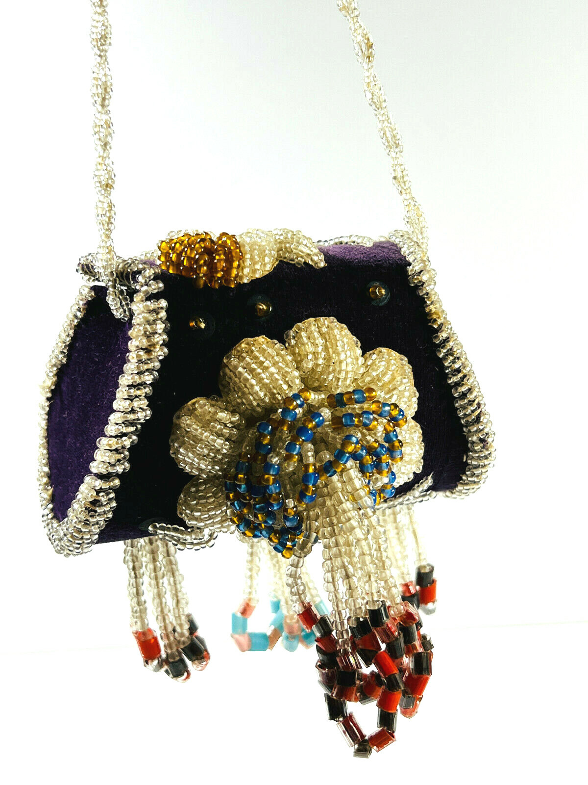 Antique 1910's 20's Handmade Beadcraft Purse flapper western indian style Antique 1910's 20's Handmade Beadcraft Purse flapper western indian style