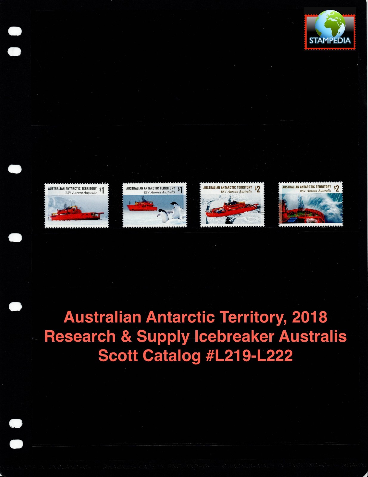 $9.00 Scott Value - 2018 AUSTRALIAN ANTARCTIC Icebreaker Ship CV MNH NH UMM