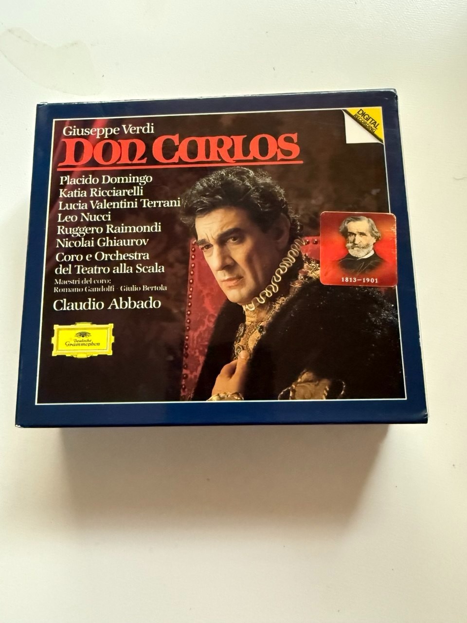 Verdi Don Carlos 4 CD Box Set Abbado Domingo Ricciarelli DGG Booklet Complete
