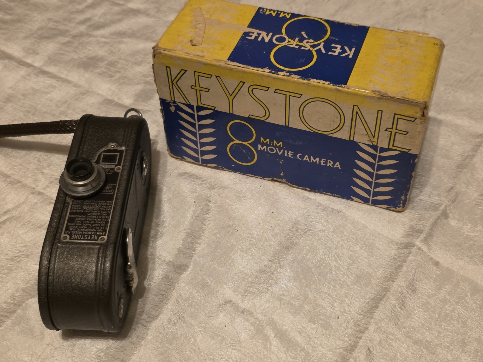 Antique Keystone 8mm Movie Camera Model K-8 with Original Box 1930s Antique Keystone 8mm Movie Camera Model K-8 with Original Box 1930s