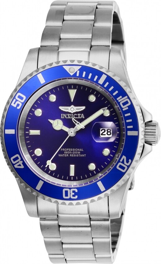 Invicta Men\'s Pro Diver Quartz 3 Hand Blue Dial Watch 26971