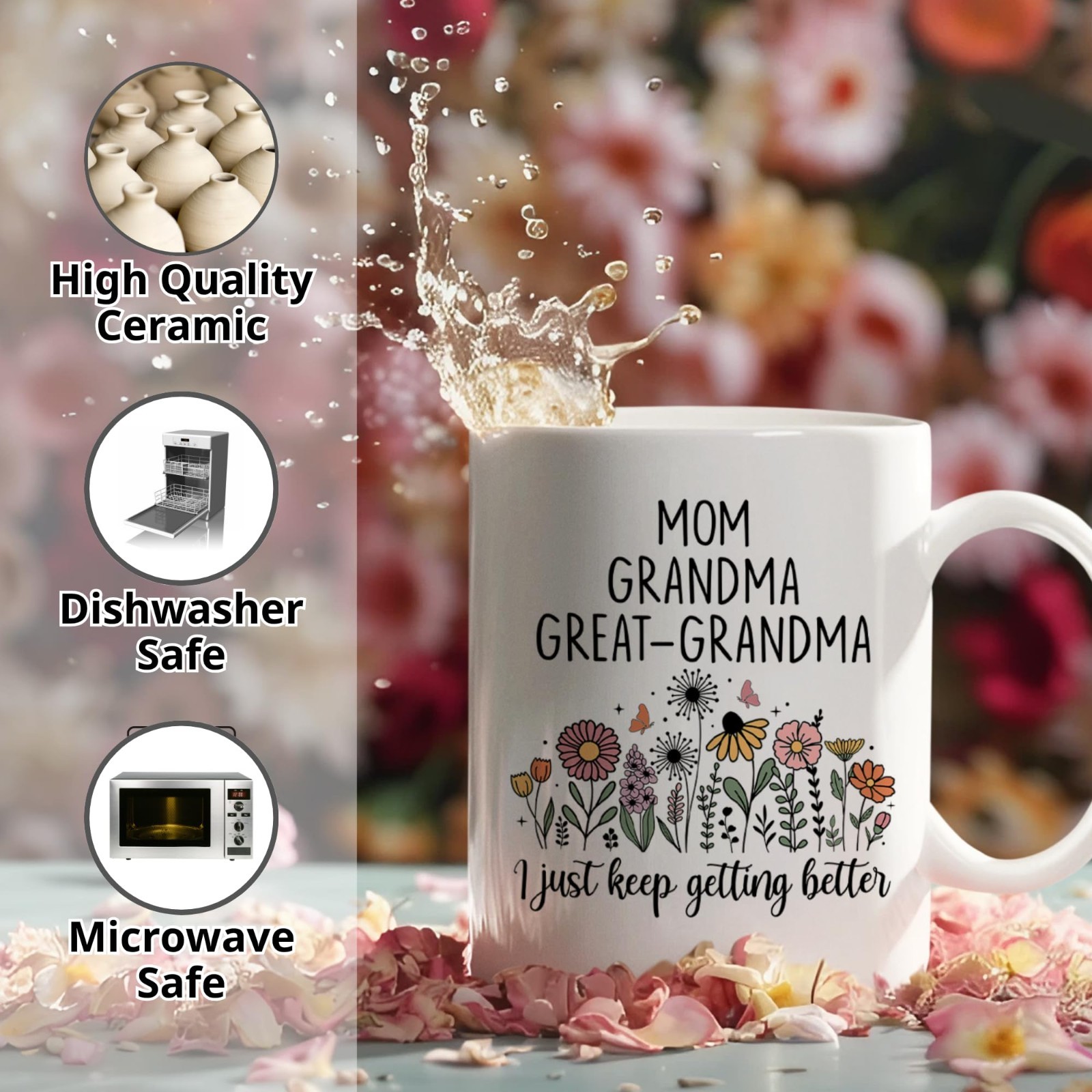 “Promoted to Great Grandma” Coffee Mug – 11oz Ceramic Mug US Hot Seller
