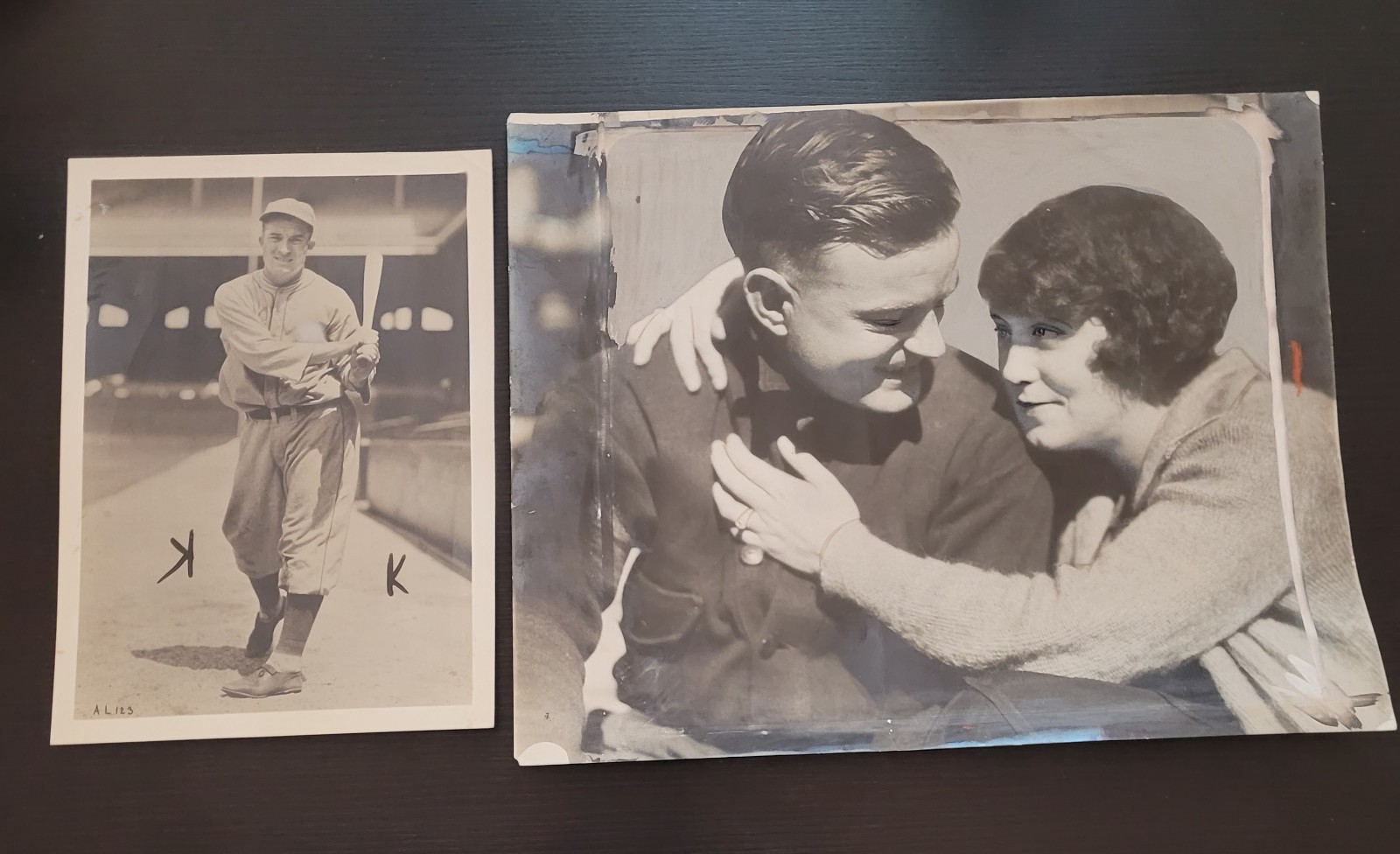 Vintage 1925 Jimmy O'Connell (Banned) & HOF Al Simmons Phila A's Photo Lot