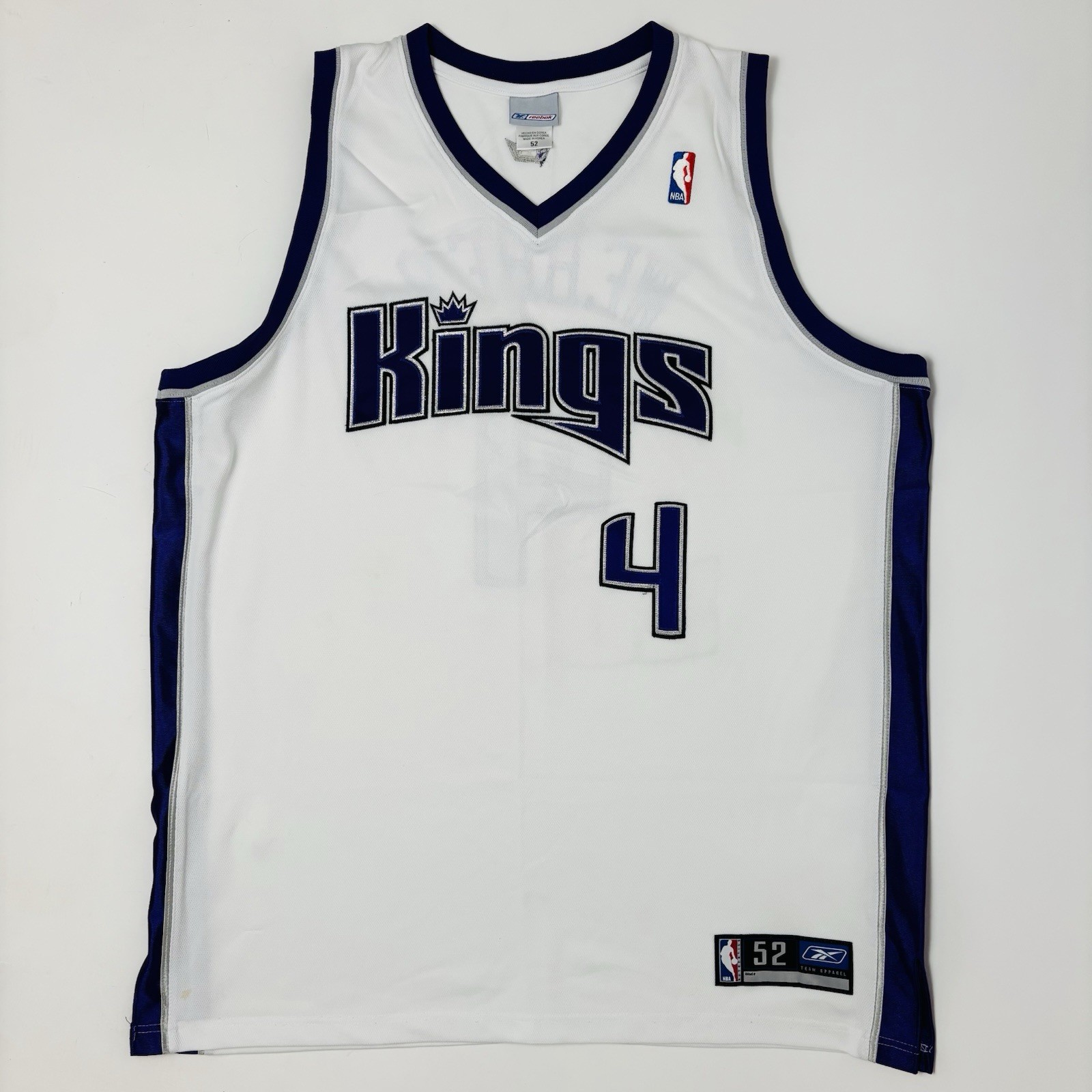 Vintage Reebok NBA Sacramento Kings Chris Webber #4 Basketball Jersey Size 52