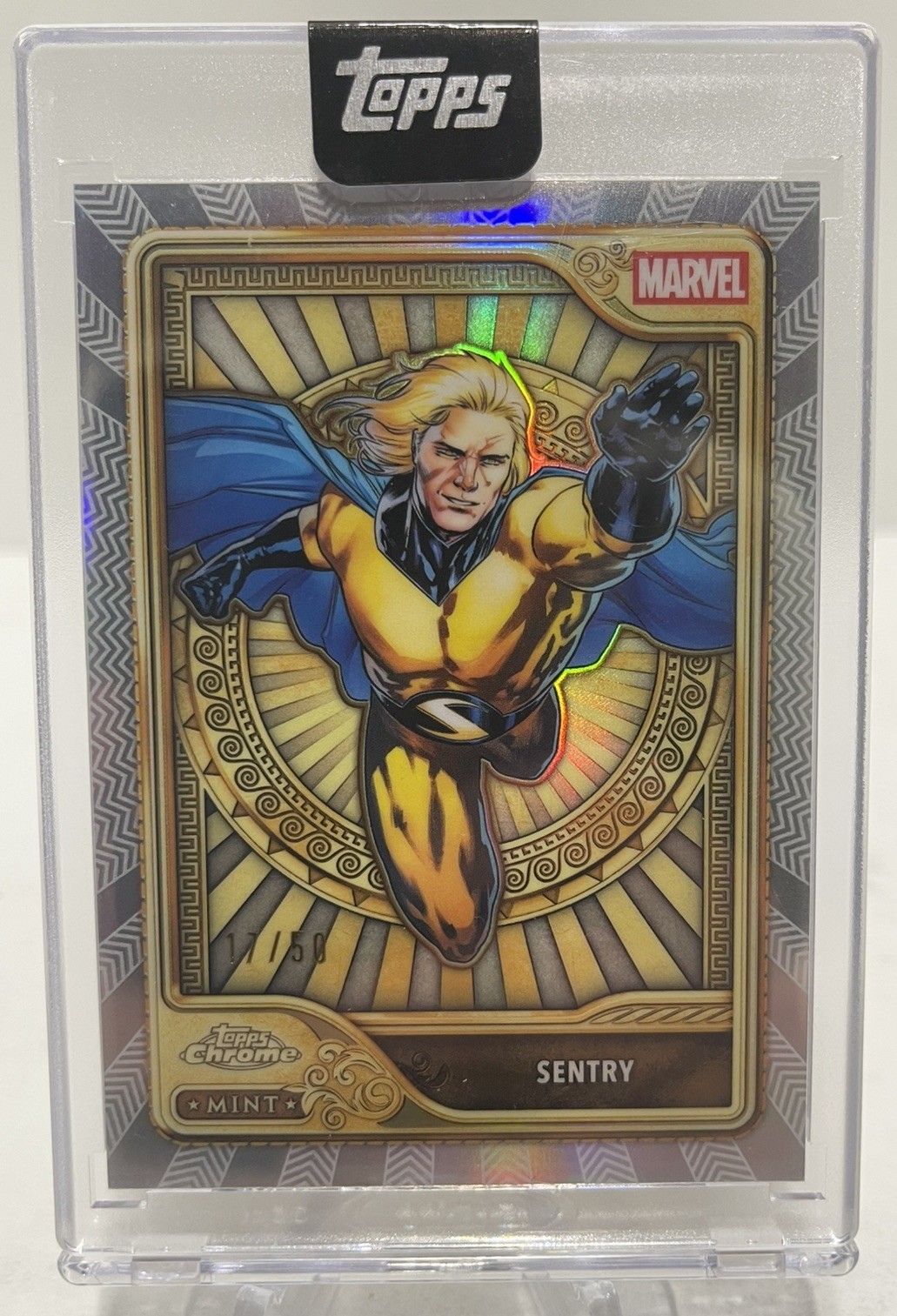 2026 Topps Marvel Mint Sentry Gold 17/50 SP Encased Mint Condition 2026 Topps Marvel Mint Sentry Gold 17/50 SP Encased Mint Condition