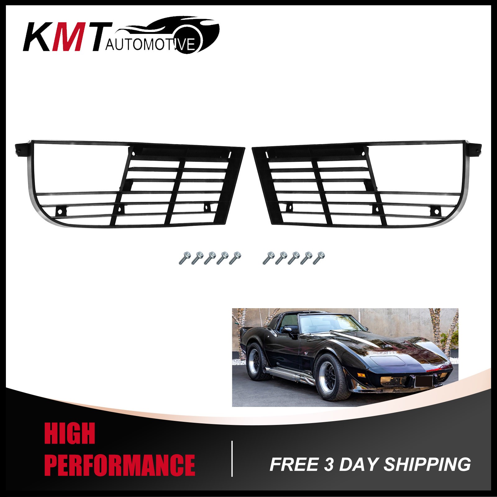 For 1975-1979 Chevy Corvette C3 2PCS Front Lower Grille 345487 345488 (LH & RH) For 1975-1979 Chevy Corvette C3 2PCS Front Lower Grille 345487 345488 (LH & RH)