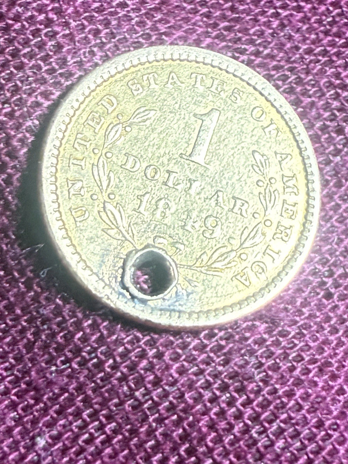 1849 1 dollar gold coin 1849 1 dollar gold coin